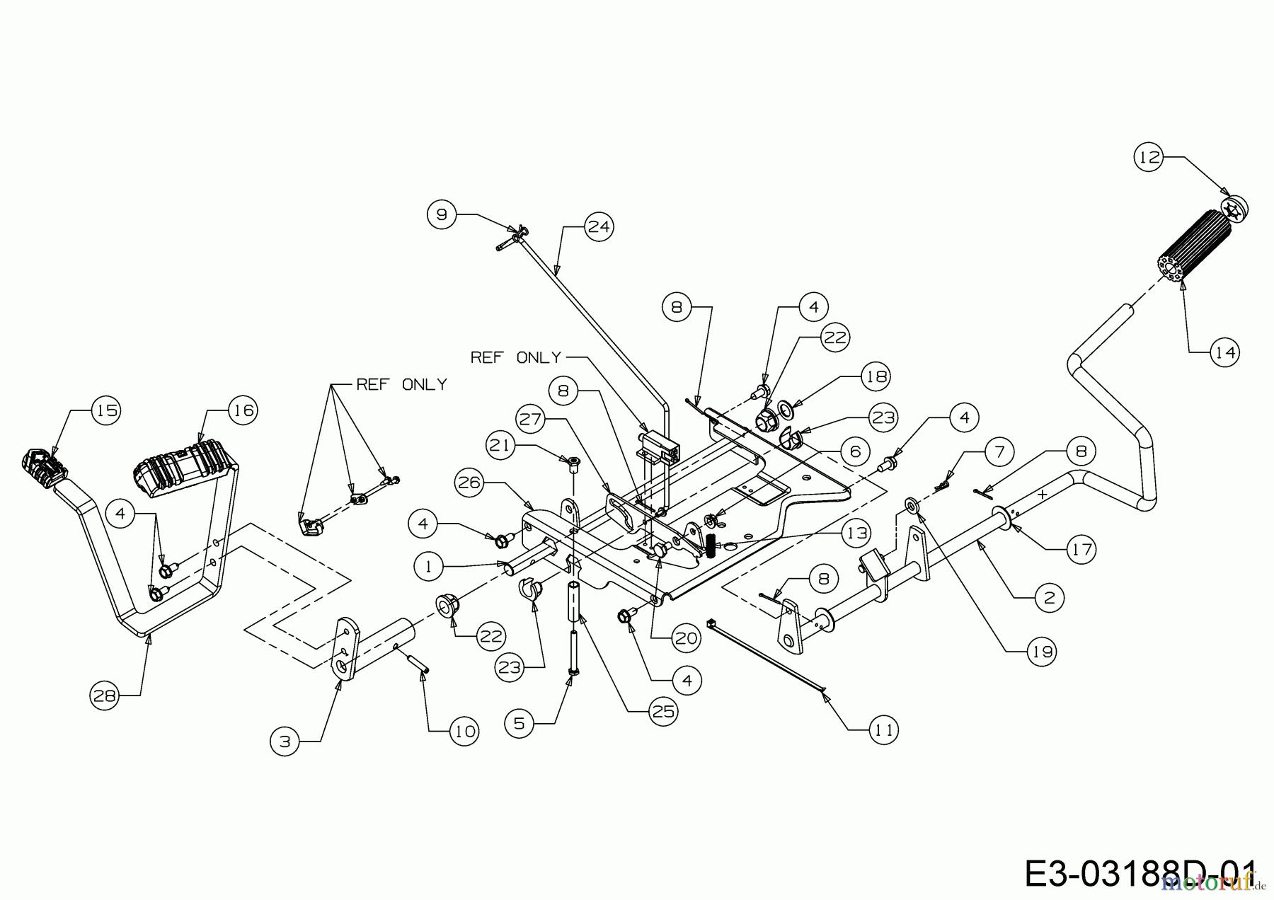  Cub Cadet Zero Turn i 1050 17AF9BKP010  (2009) Pedals