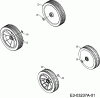 Fleurelle BM 48 OHV 11A-16M2619 (2009) Listas de piezas de repuesto y dibujos Wheels