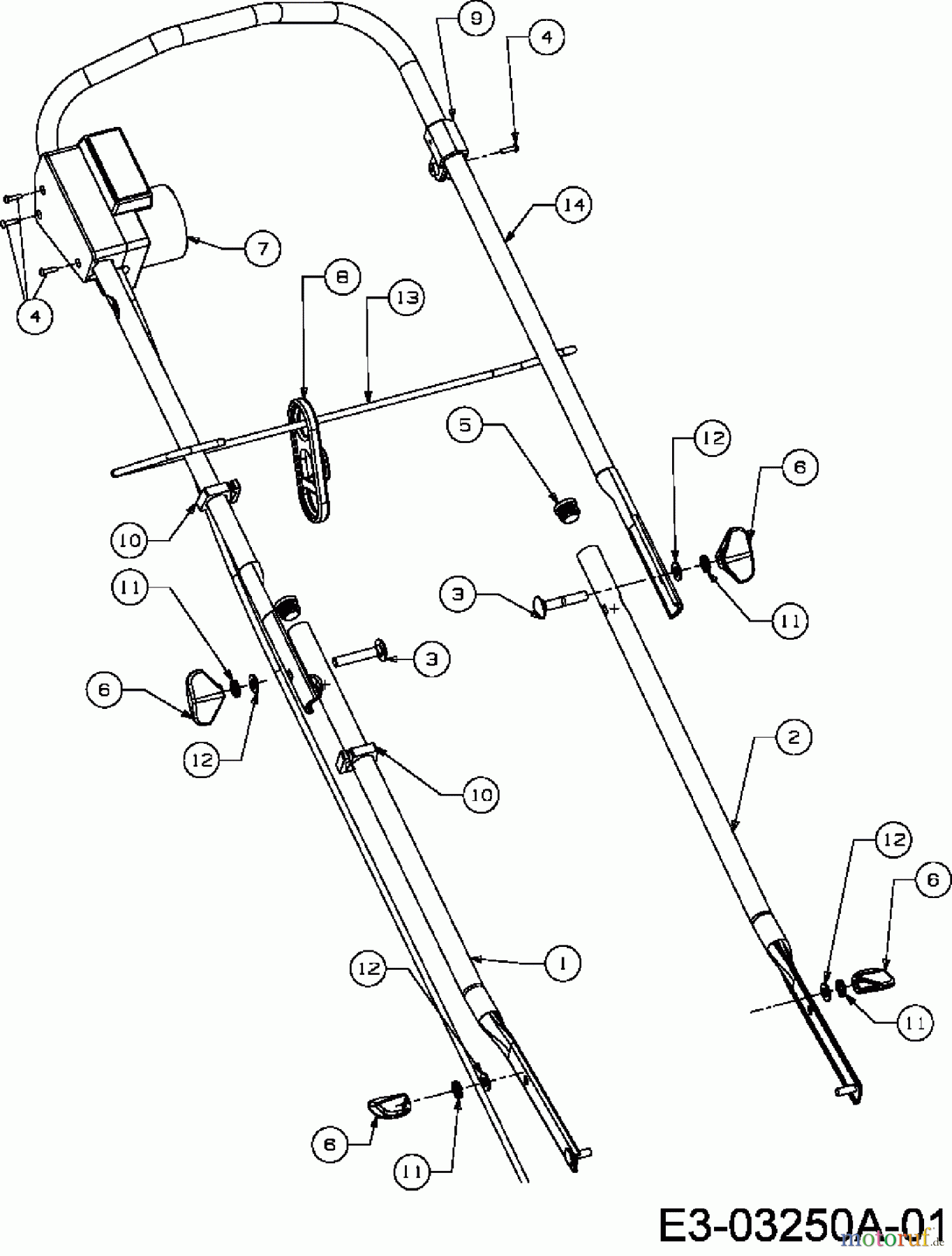  Merox Electric mower MX 33 E 18C-M4D-667  (2007) Handle, Switch