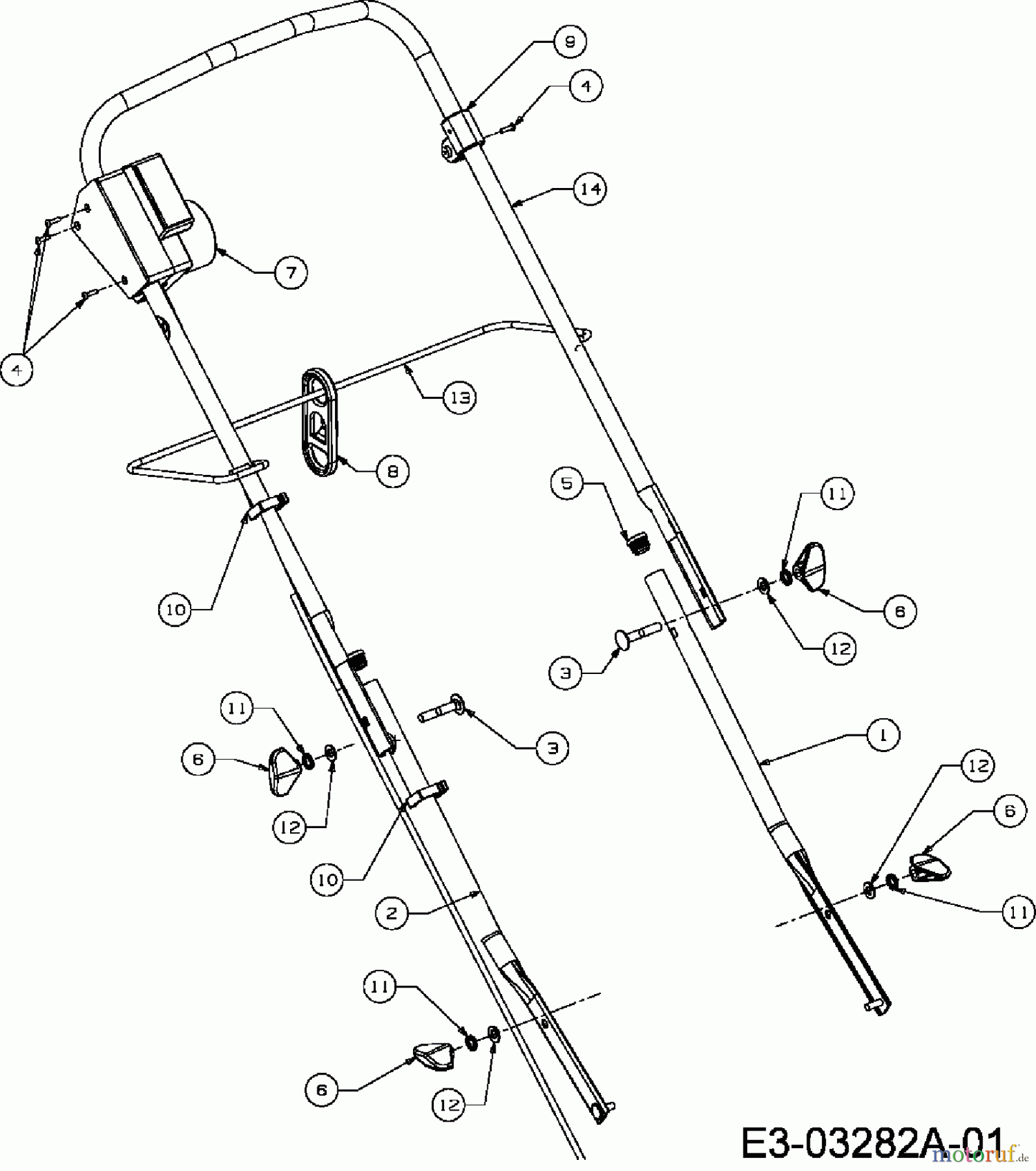  Garda Electric mower GER 400 18C-N4S-666  (2007) Handle, Switch