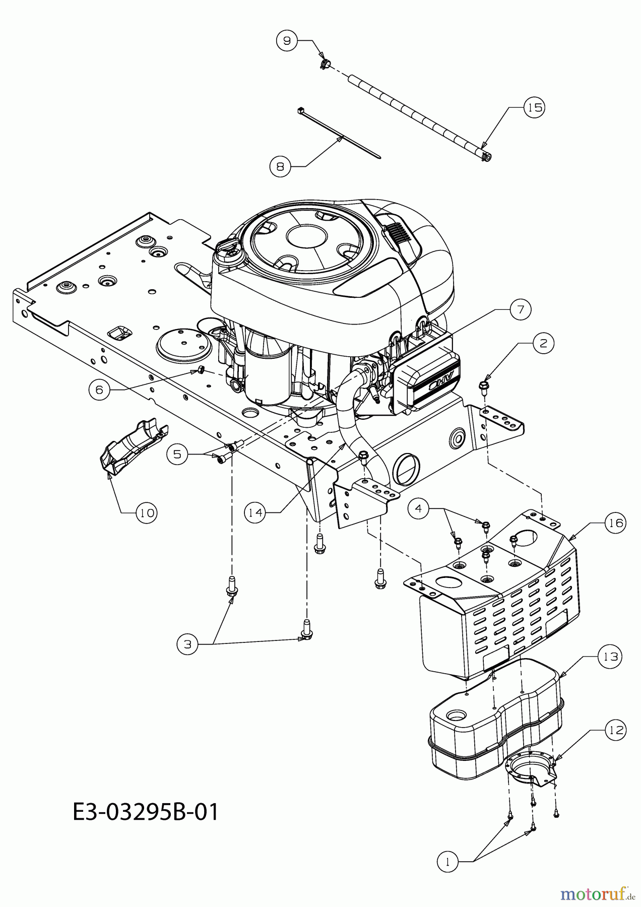  Bolens Lawn tractors BL 135/96 T 13AH775F684  (2009) Engine accessories