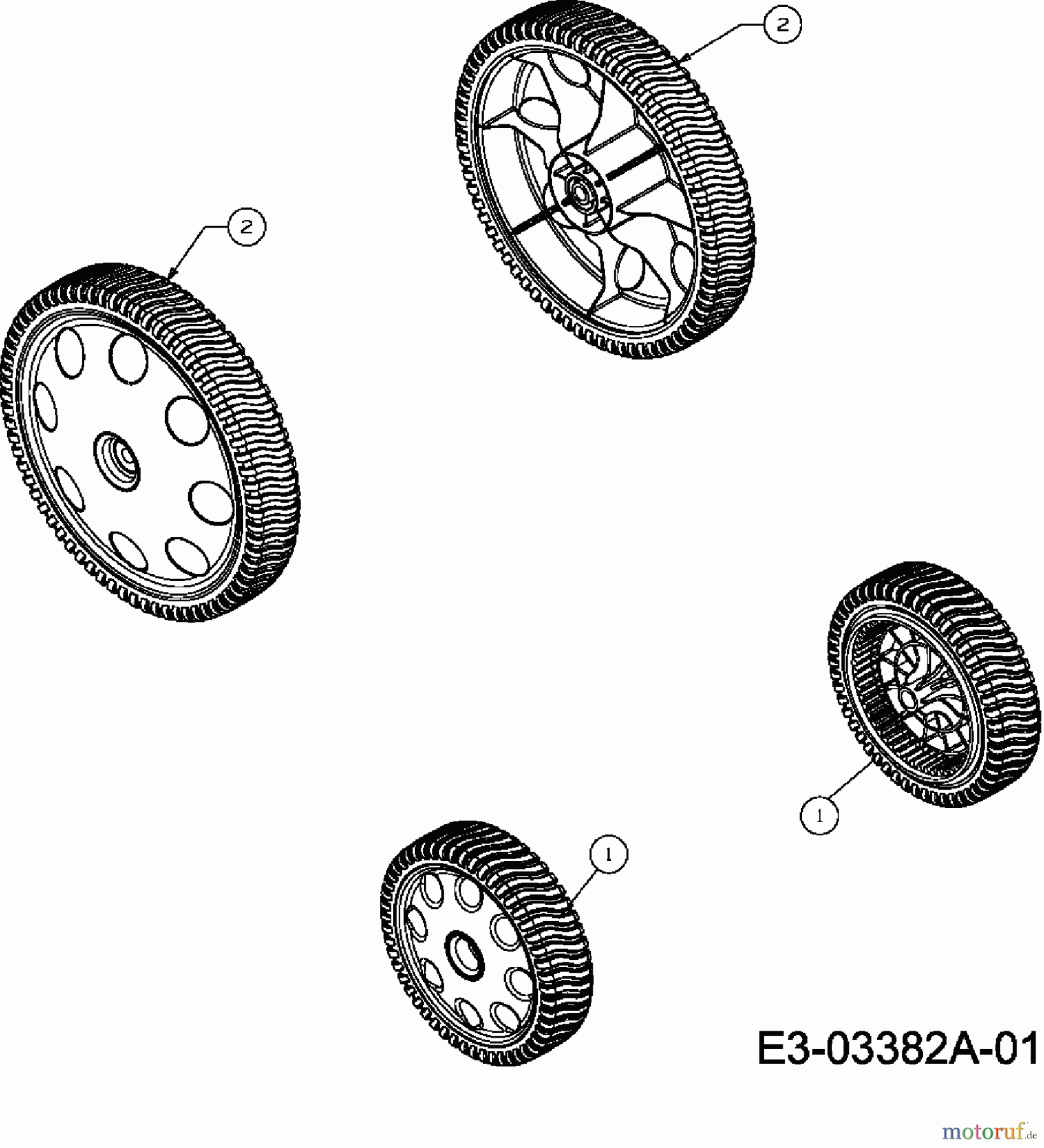  Troy-Bilt Petrol mower self propelled TB 5553 HWM 12A-568F609  (2007) Wheels