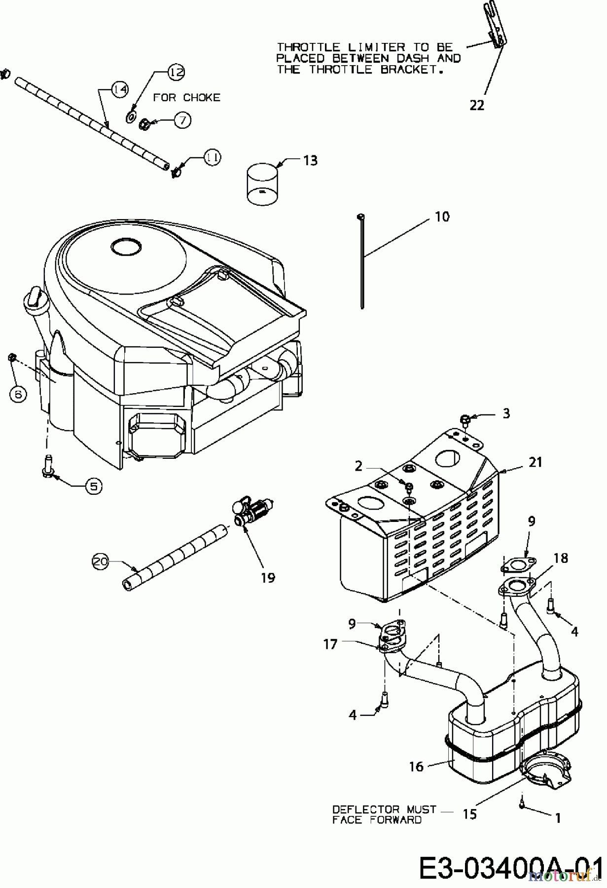  Gutbrod Lawn tractors GLX 105 RHL 13BT516N690  (2007) Engine accessories