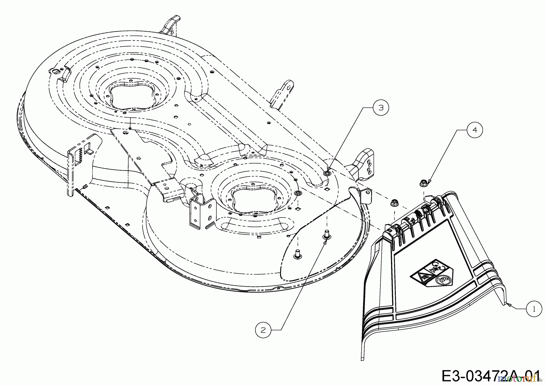  Cub Cadet Zero Turn RZT L 42 17ARCACS330  (2014) Deflector