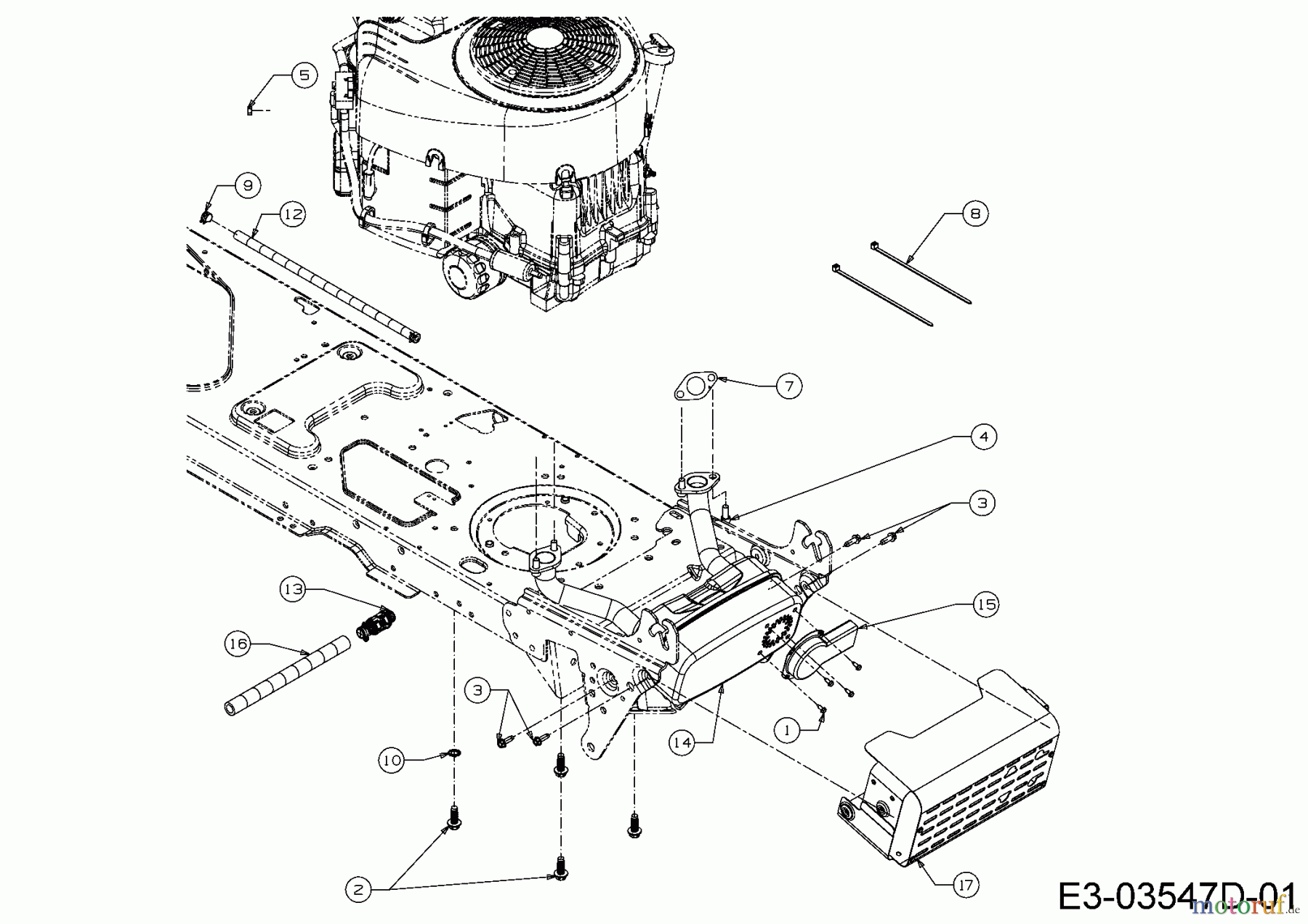  MTD Lawn tractors 20/42 13BT77KS308  (2016) Engine accessories