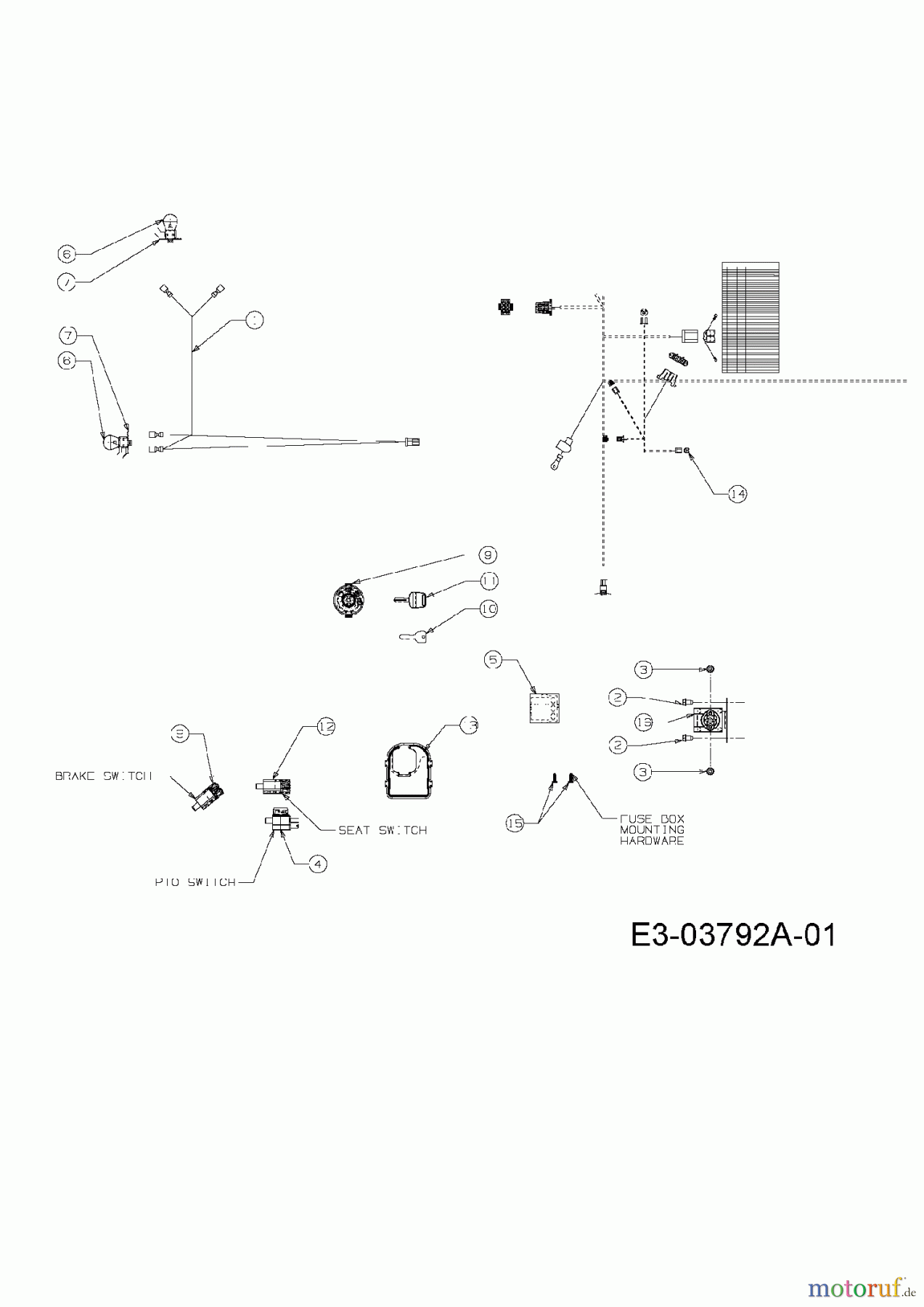  Bolens Lawn tractors BL 200/105 H 13AT491N684  (2008) Electric parts