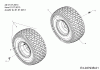 Troy-Bilt Horse XP 46 13AX79KT309 (2015) Listas de piezas de repuesto y dibujos Rear wheels 20x8 from 01.07.13