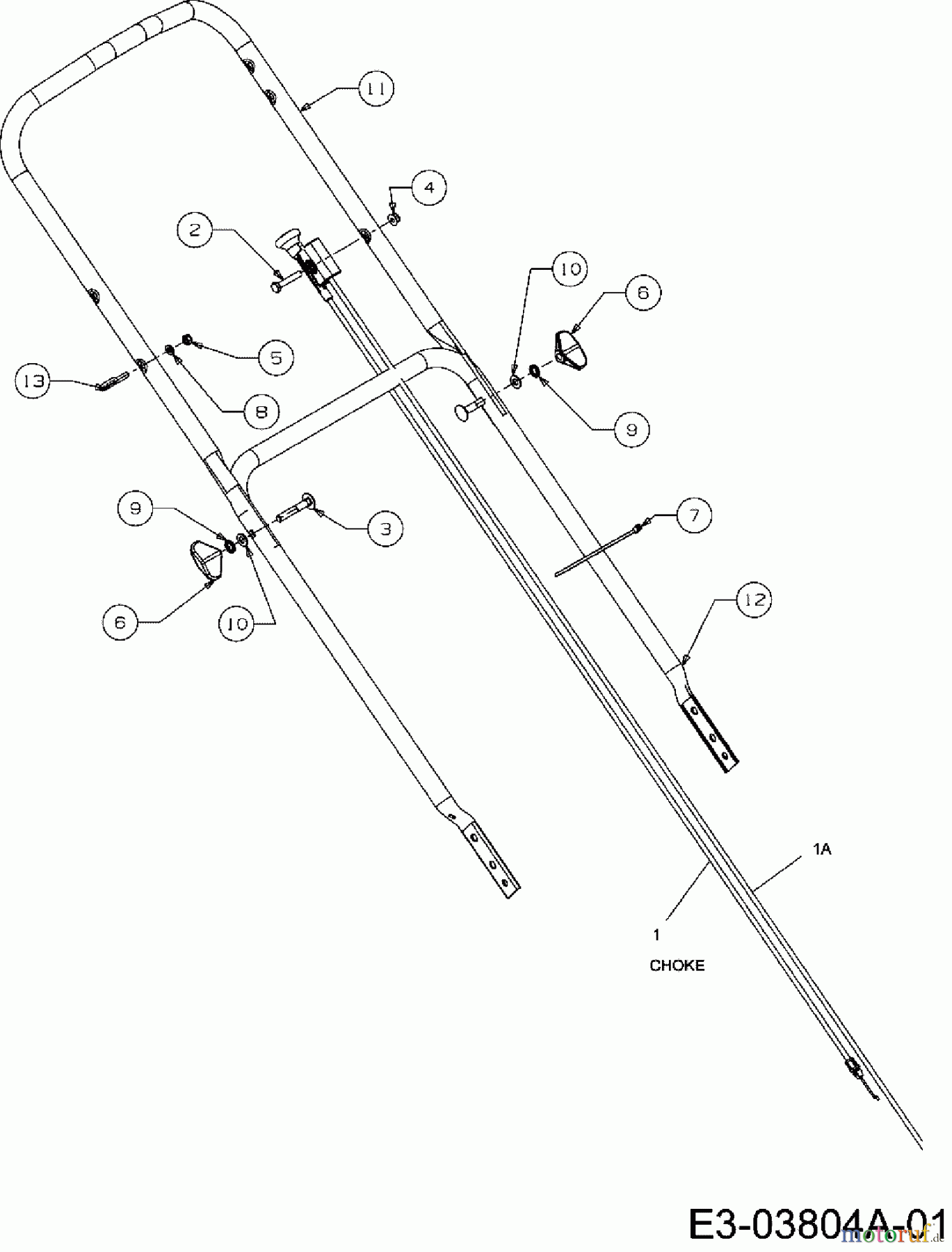  MTD untill 2011 Petrol mower 46 POHW 11C-J6MD600  (2008) Control cables, Handle