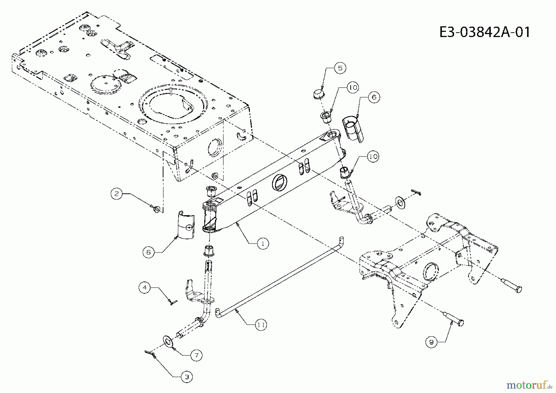  Bolens Lawn tractors BL 155/92 AT 13A3785E684  (2008) Front axle