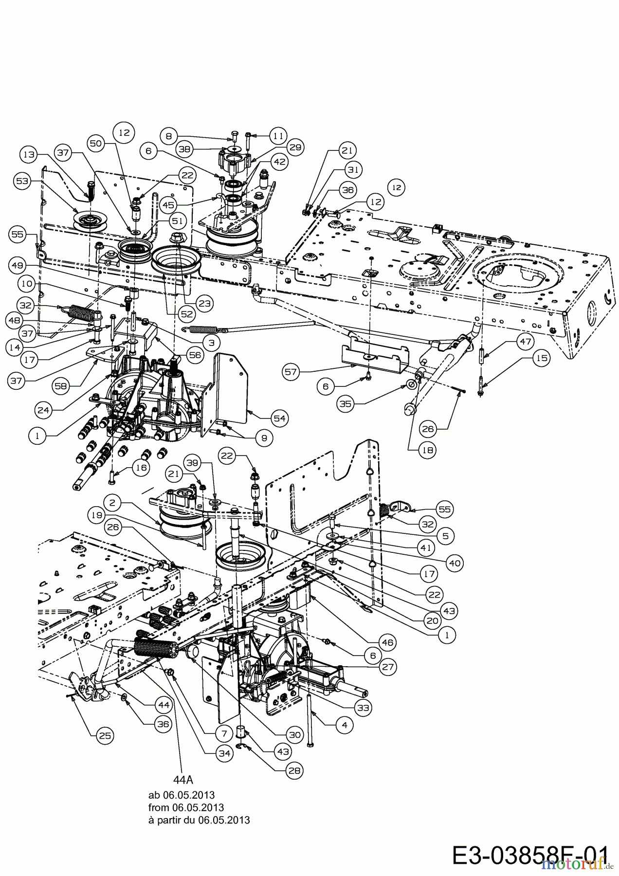  Black-Line Lawn tractors BL 125/92 T 13AH771E683  (2013) Drive system, Variator