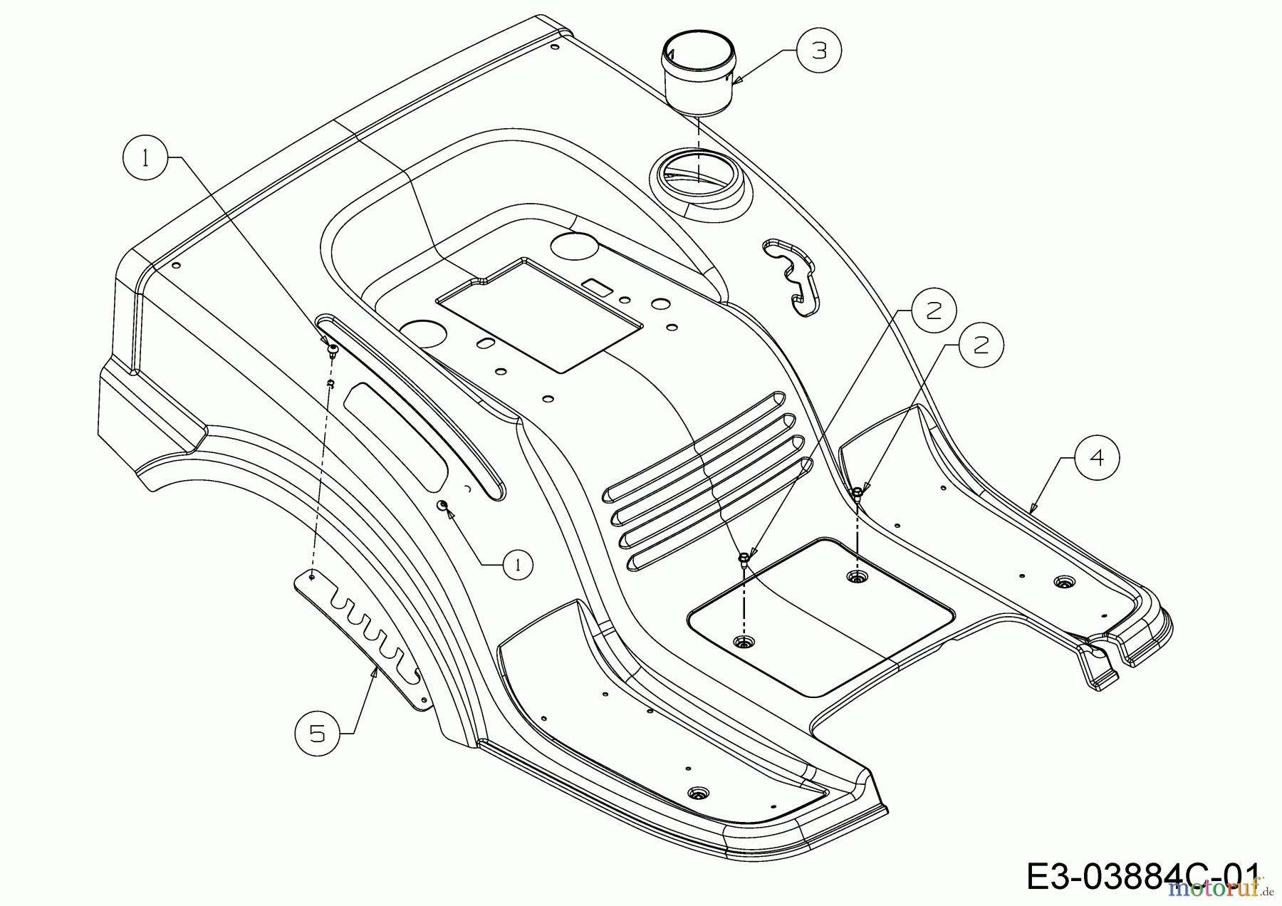  Wolf-Garten Lawn tractors Select 92.130 T 13RH76RE650  (2013) Fender