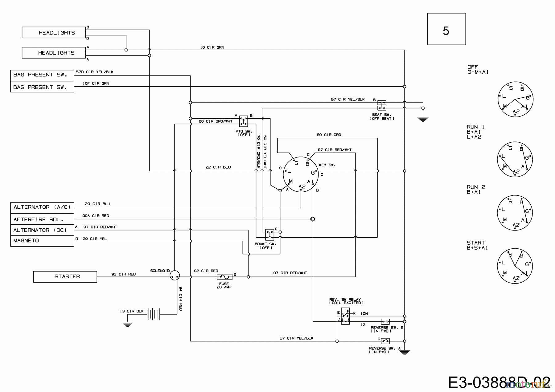  Lux Tools Lawn tractors RT 155-92 H 13AM77TE694  (2011) Wiring diagram