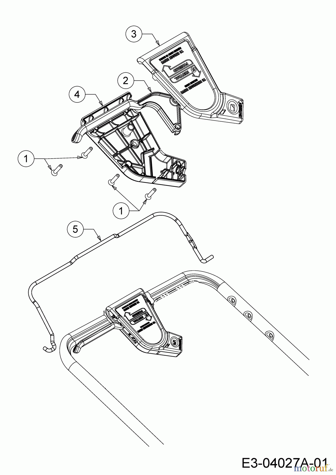  Troy-Bilt Petrol mower self propelled TB 240 12AVB2AQ311  (2016) Control lever, Speed control