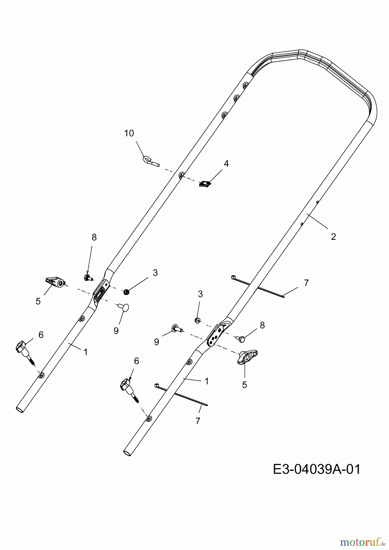  Cub Cadet Petrol mower self propelled CC 53 SPO W 12AQC6J3603  (2014) Handle