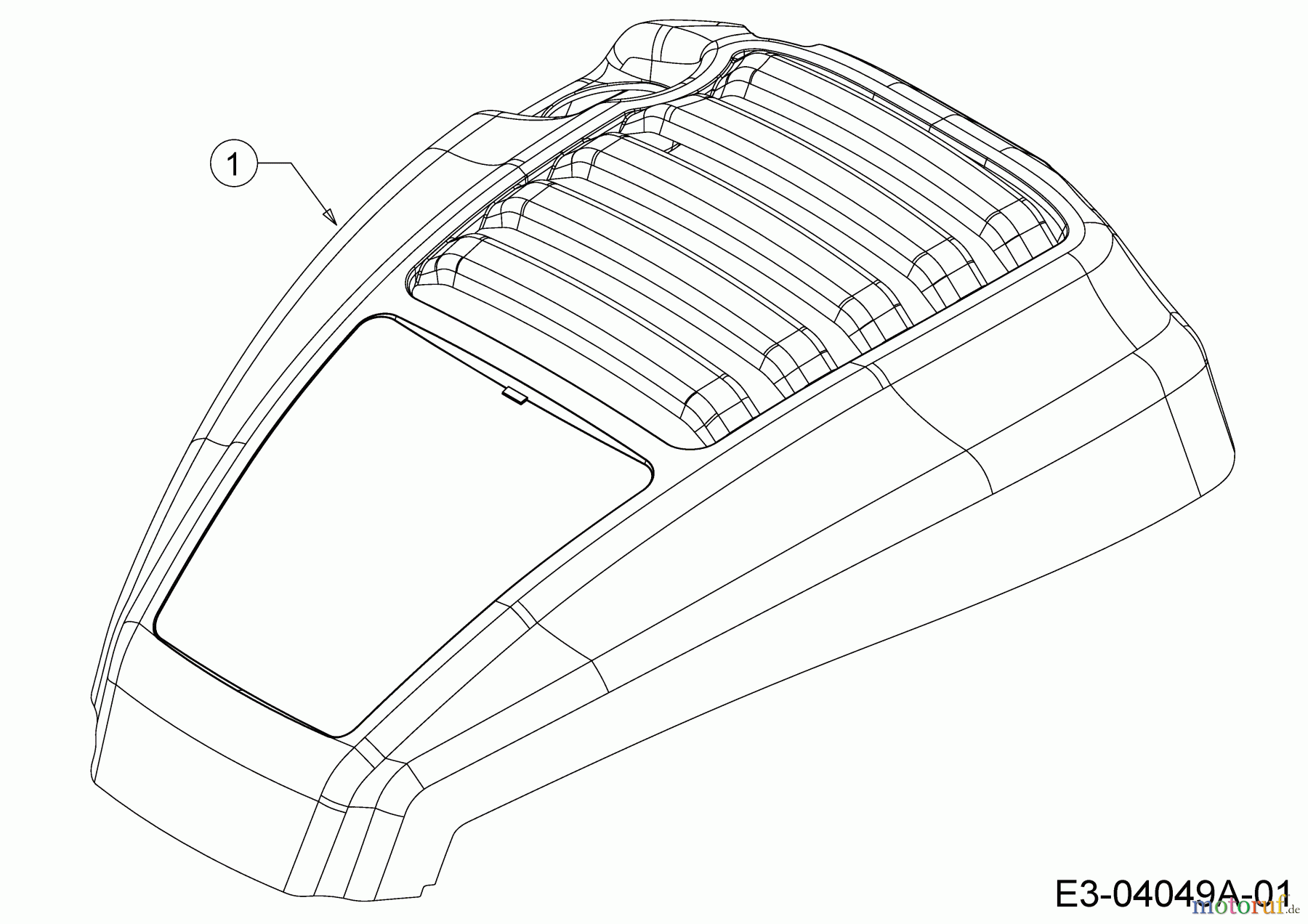  Cub Cadet Petrol mower self propelled CC 53 SPO W 12AQC6J3603  (2015) Engine hood C-Style