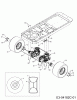 Cub Cadet RZT 50 17AF2ACP330 (2012) Listas de piezas de repuesto y dibujos Drive system, Rear wheels 18x9,5-8