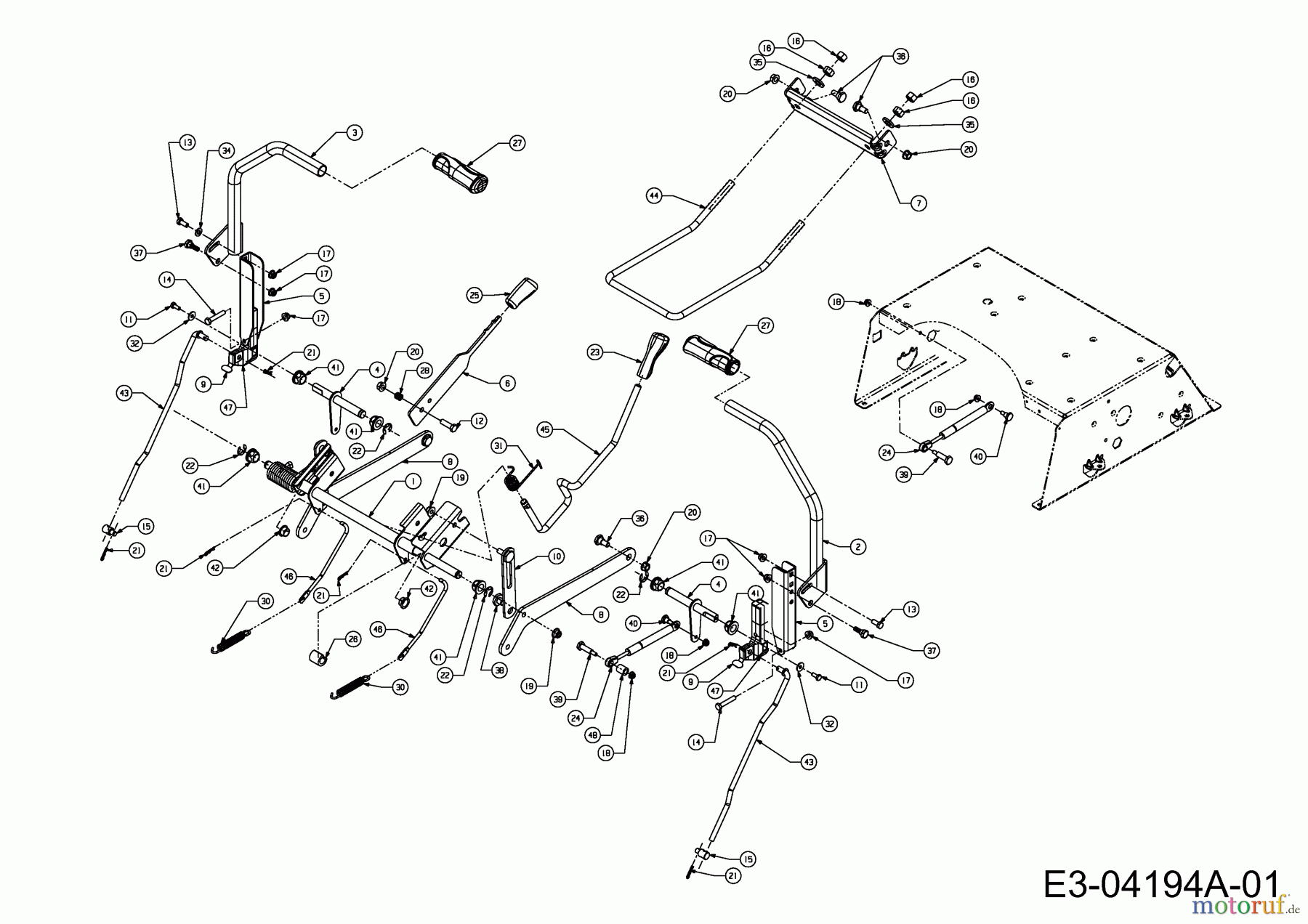  Cub Cadet Zero Turn RZT 54 17AI2ACK603  (2008) Steering, Deck lift