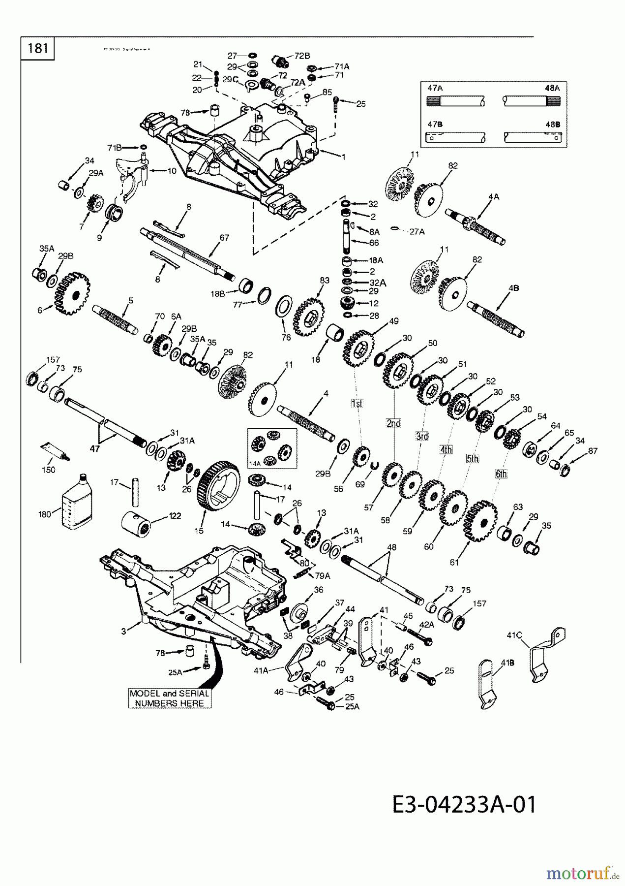  Marina Lawn tractors jolly 13A8054-613  (2008) Gearbox 618-04521