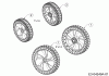 MTD Smart 53 MB 11A-A05B600 (2018) Listas de piezas de repuesto y dibujos Wheels