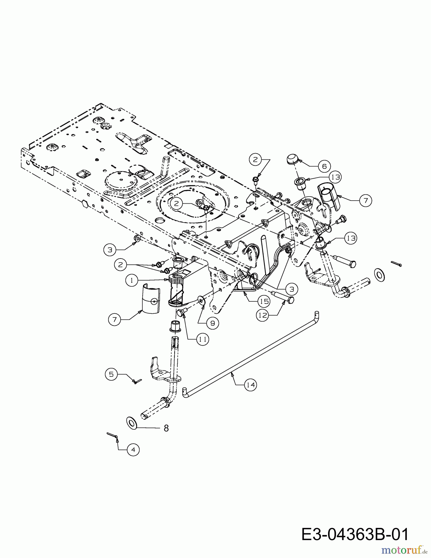  Wolf-Garten Lawn tractors Select 96.130 T 13TH76RF650  (2013) Front axle