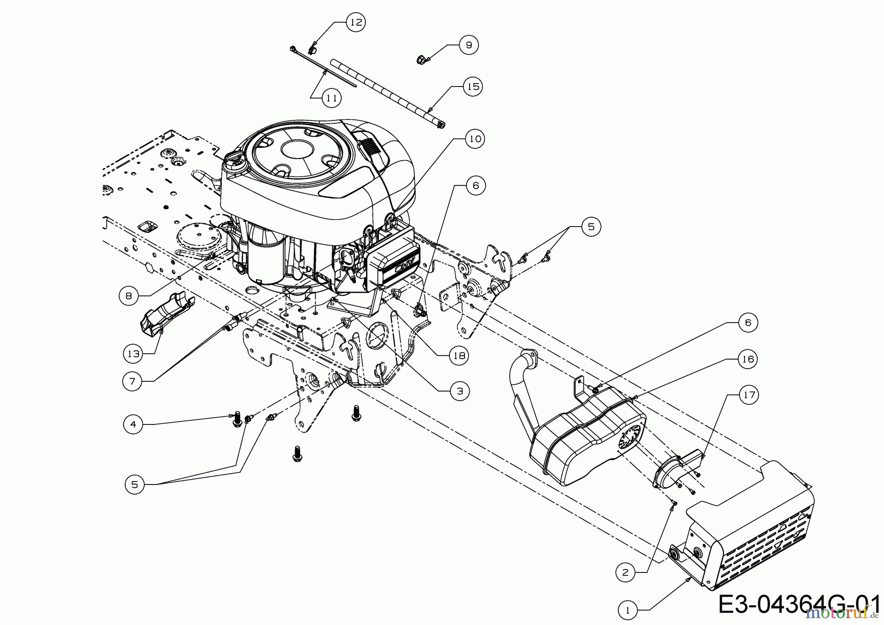  Wolf-Garten Lawn tractors 96.130 T 13HH76WF650  (2017) Engine accessories