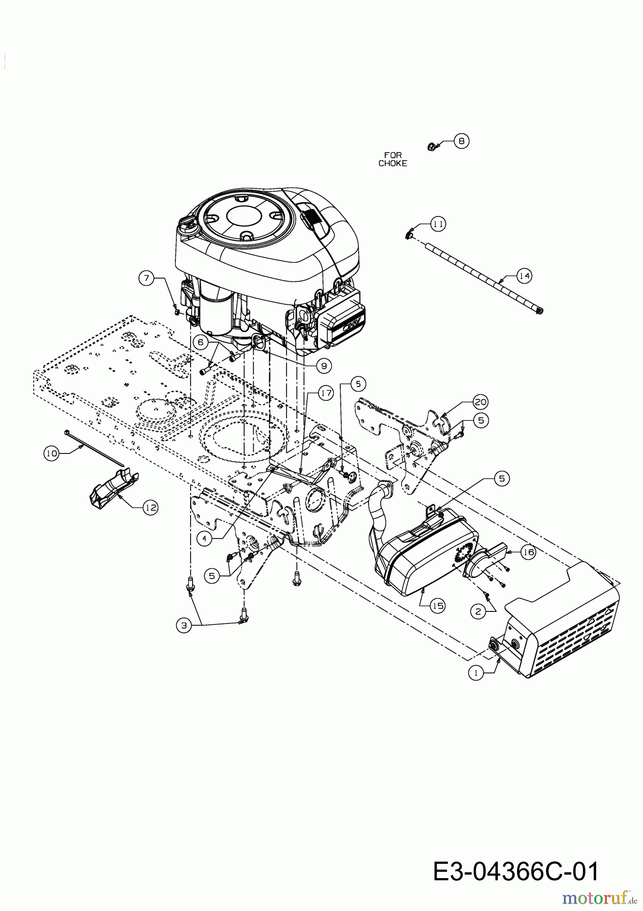  Tigara Lawn tractors 155/96 H 13BM793F649  (2011) Engine accessories