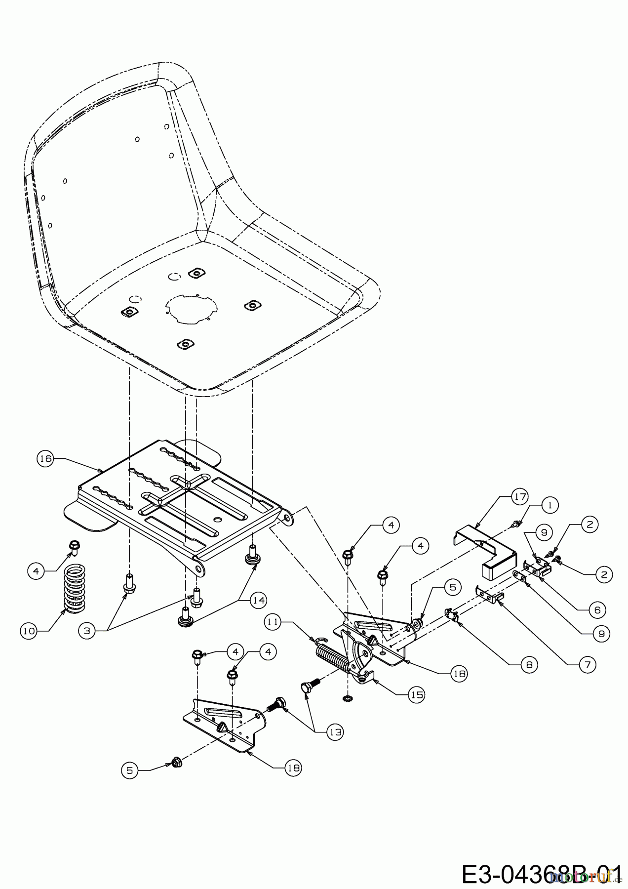  Blisar Lawn tractors GG 202 13BT763G607  (2012) Seat bracket