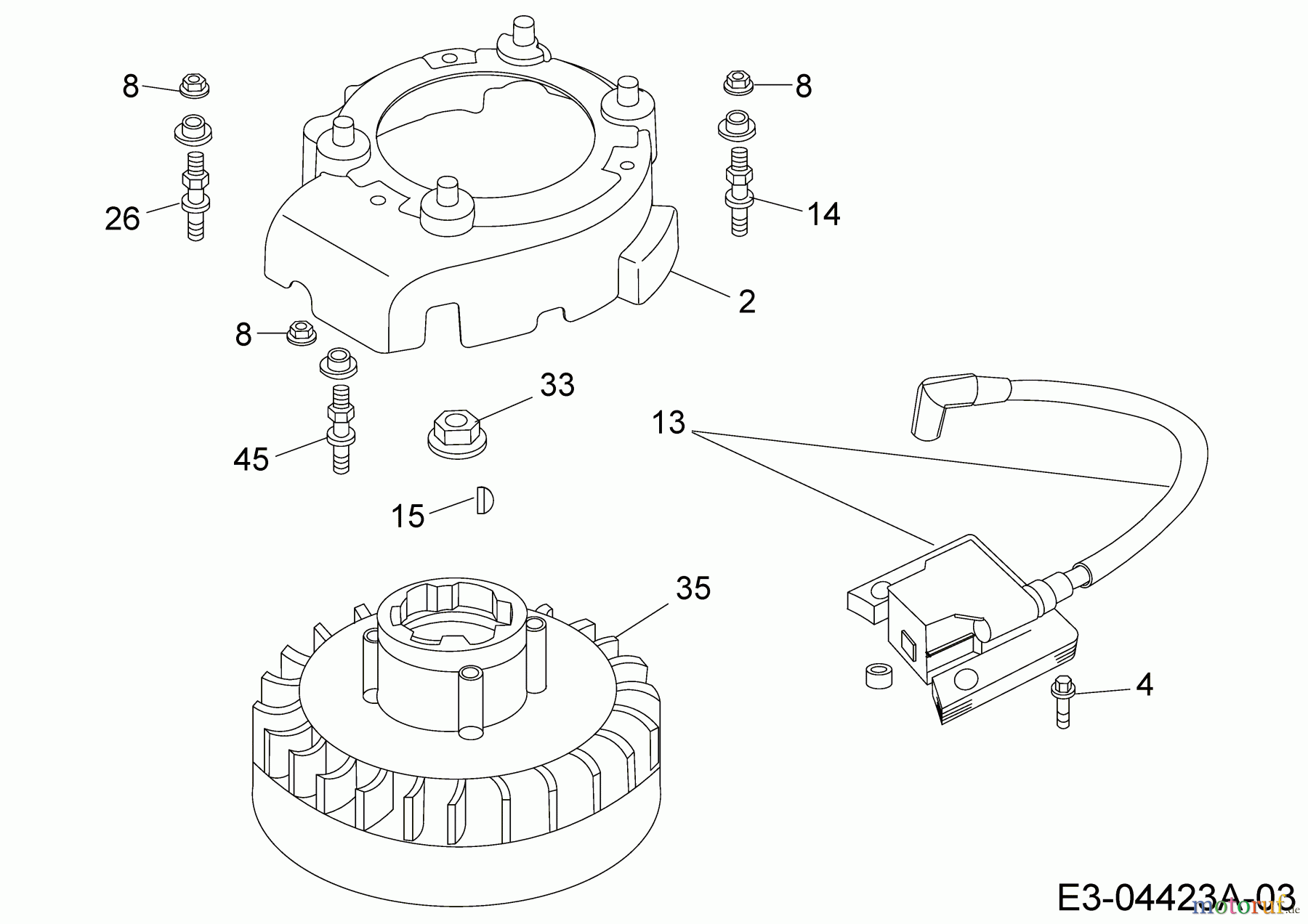  MTD-Engines Vertical 1P65TH 752Z1P65TH  (2008) Flywheel, Ignition coil