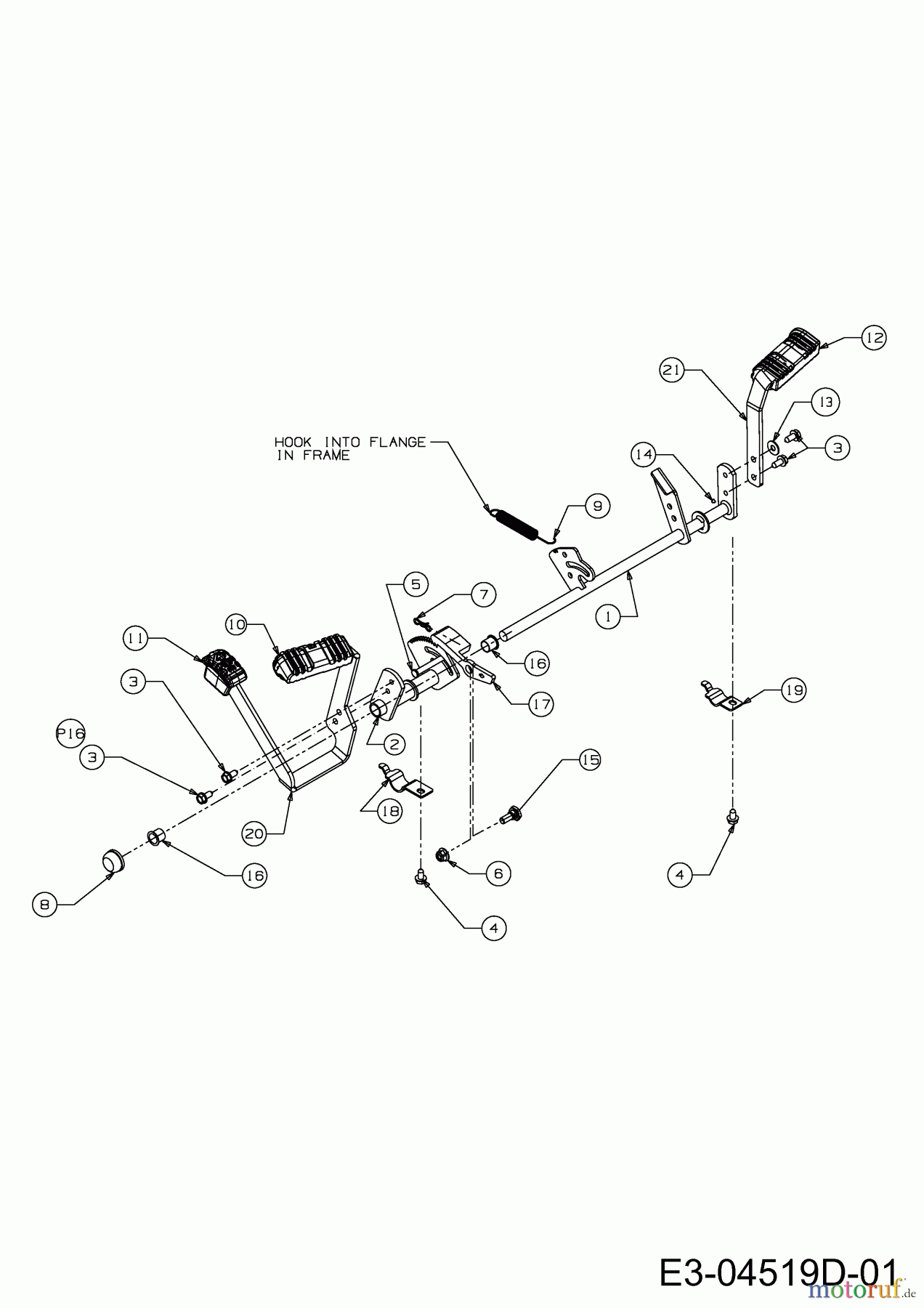  Cub Cadet Lawn tractors LTX 1050 13AP91AP330  (2012) Pedals