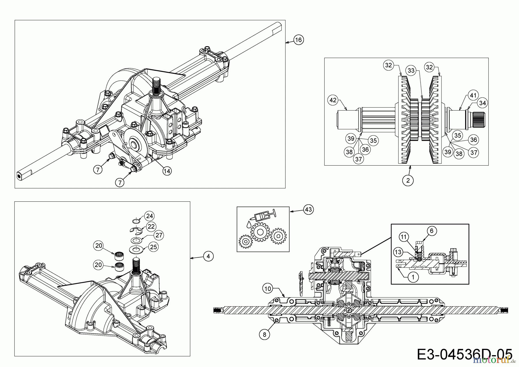  Cub Cadet Lawn tractors CC 1016 AF 13BD90AF603  (2015) Gearbox 618-04566A