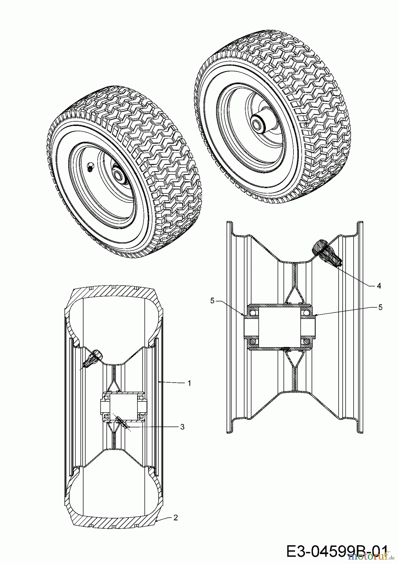  Cub Cadet Garden tractors CC 1224 KHP 14HQ94AP603  (2016) Front wheels 16x6.5