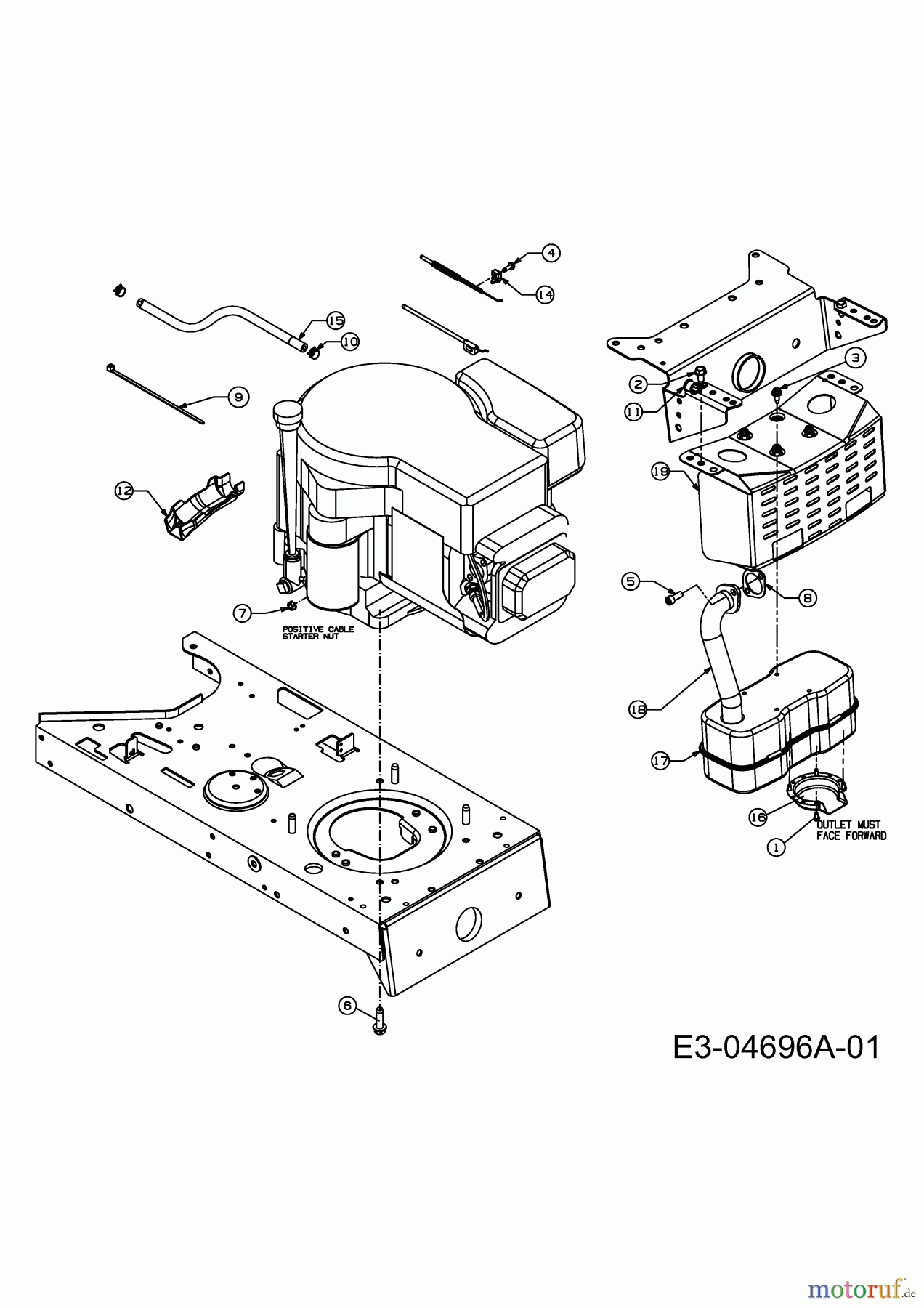  MTD untill 2011 Lawn tractors 165/107 13AN662G729  (2004) Engine accessories