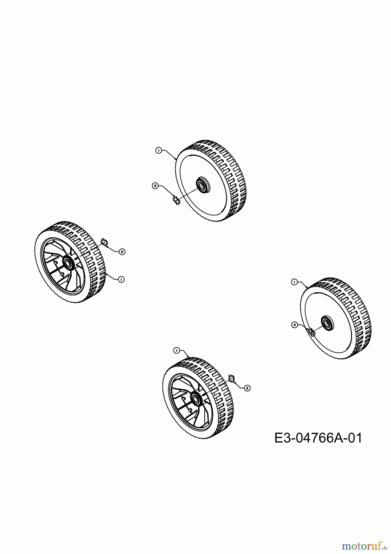  Merox Petrol mower MX 40 BB 11C-I14M667  (2009) Wheels