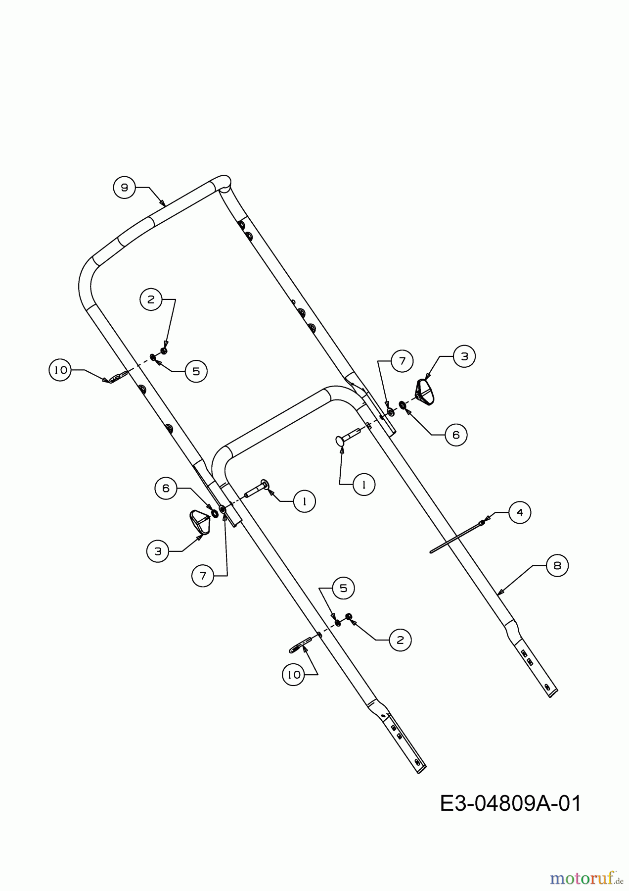  Best Garden Petrol mower BG PREMIUM 46 P 11D-J14J625  (2009) Handle