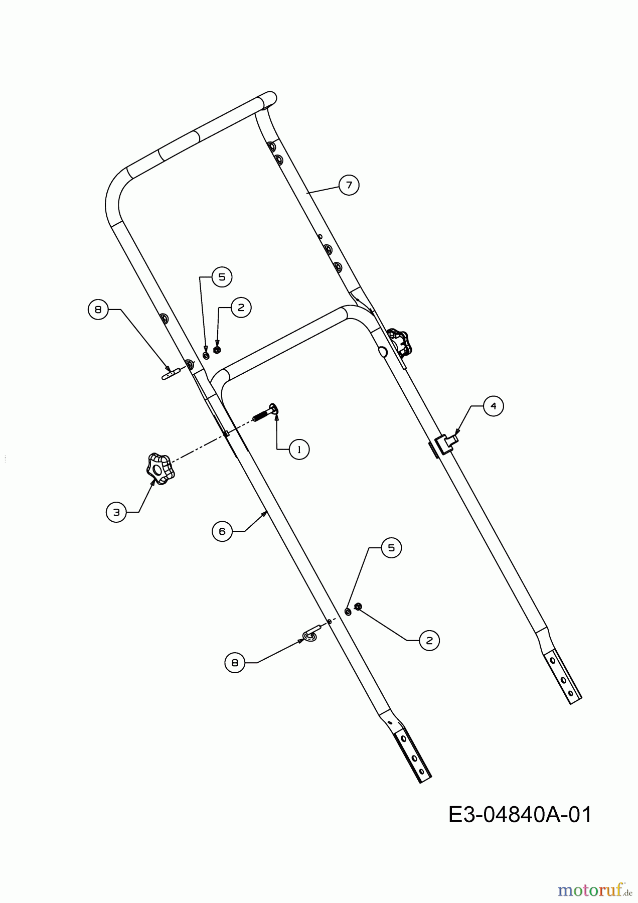  Fleurelle Petrol mower BM 48 OHV 11A-16M2619  (2009) Handle