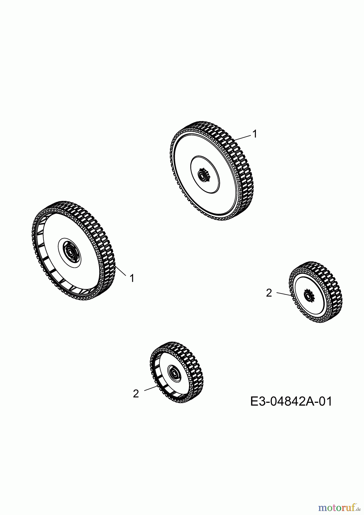  Lux Tools Petrol mower B 48 HM 11B-128R694  (2010) Wheels