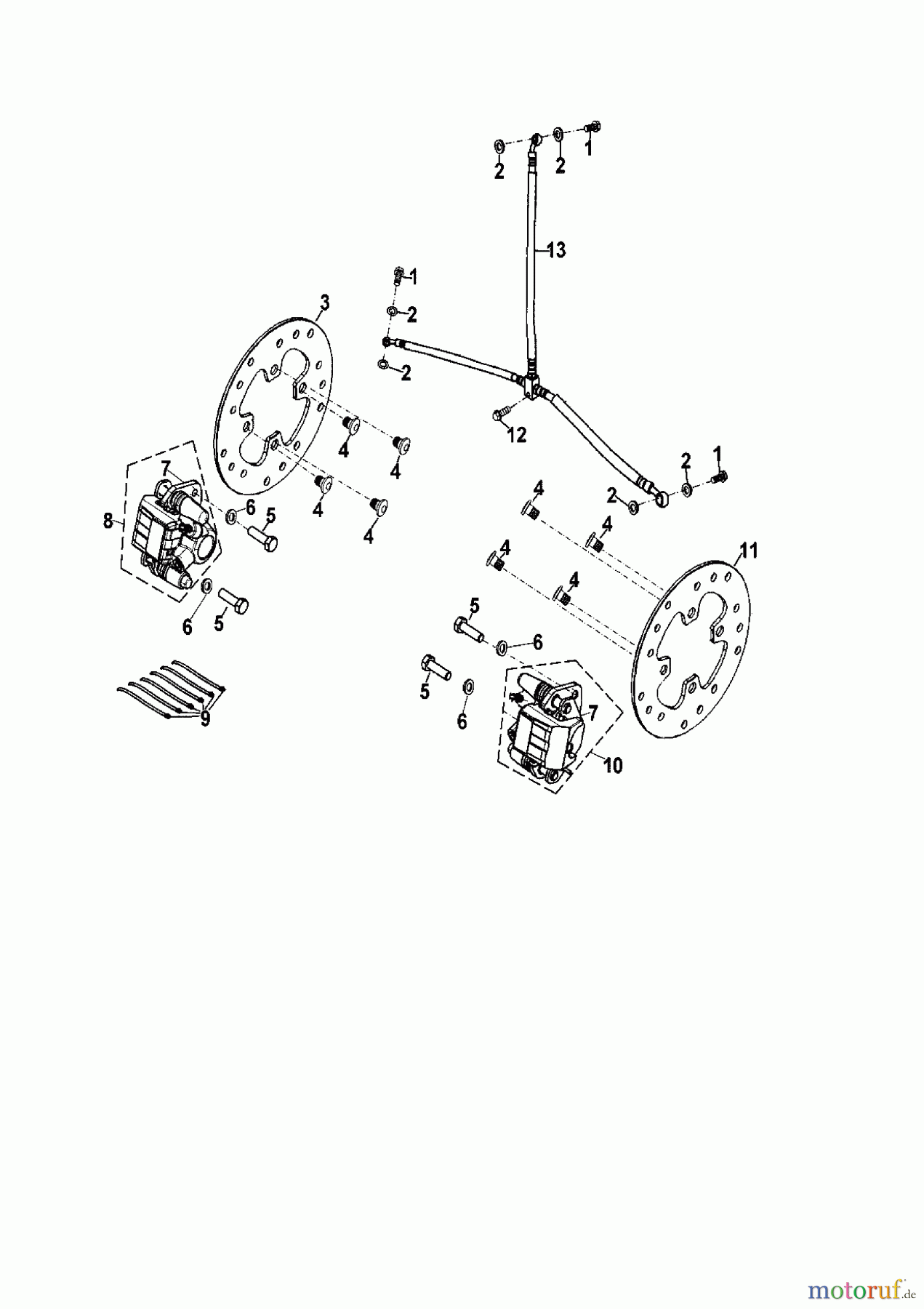  Cub Cadet Quads SS 230 36AA135R603  (2008) Front brake