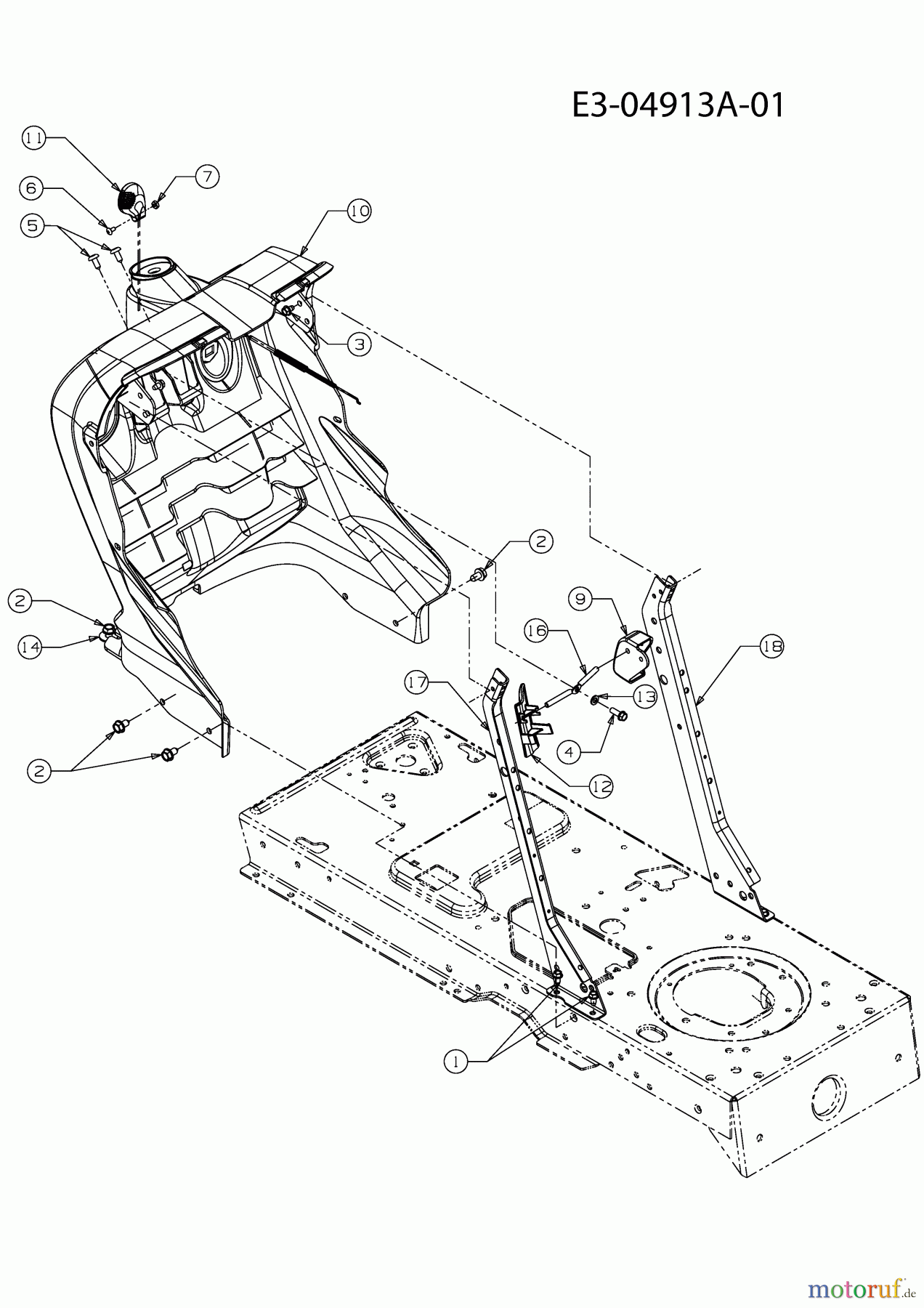  MTD Lawn tractors Silvertrac 155/92 H 13BM493E486  (2010) Dashboard