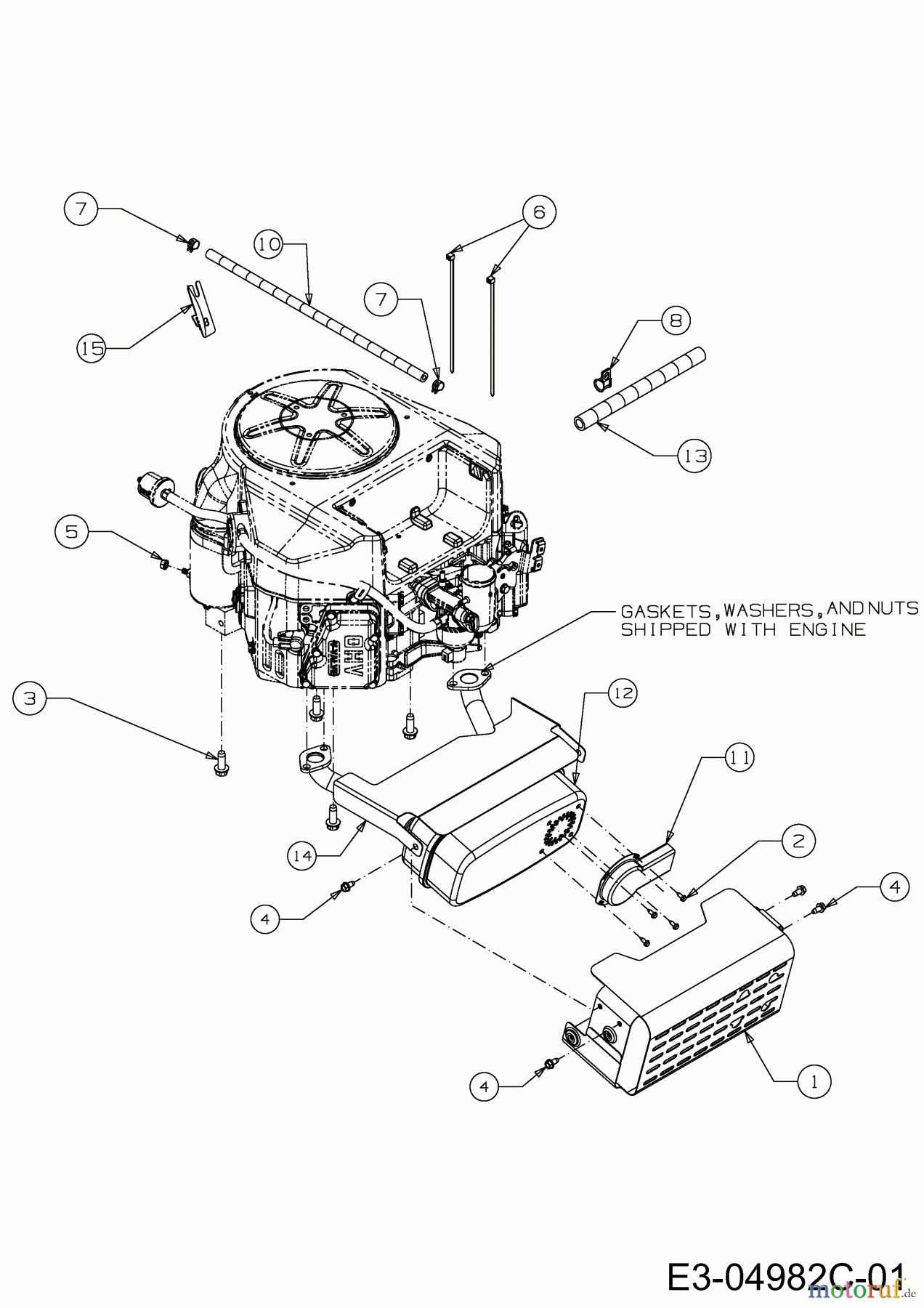  WOLF-Garten Expert Lawn tractors Expert 107.180 H 13AG91WG650  (2013) Engine accessories