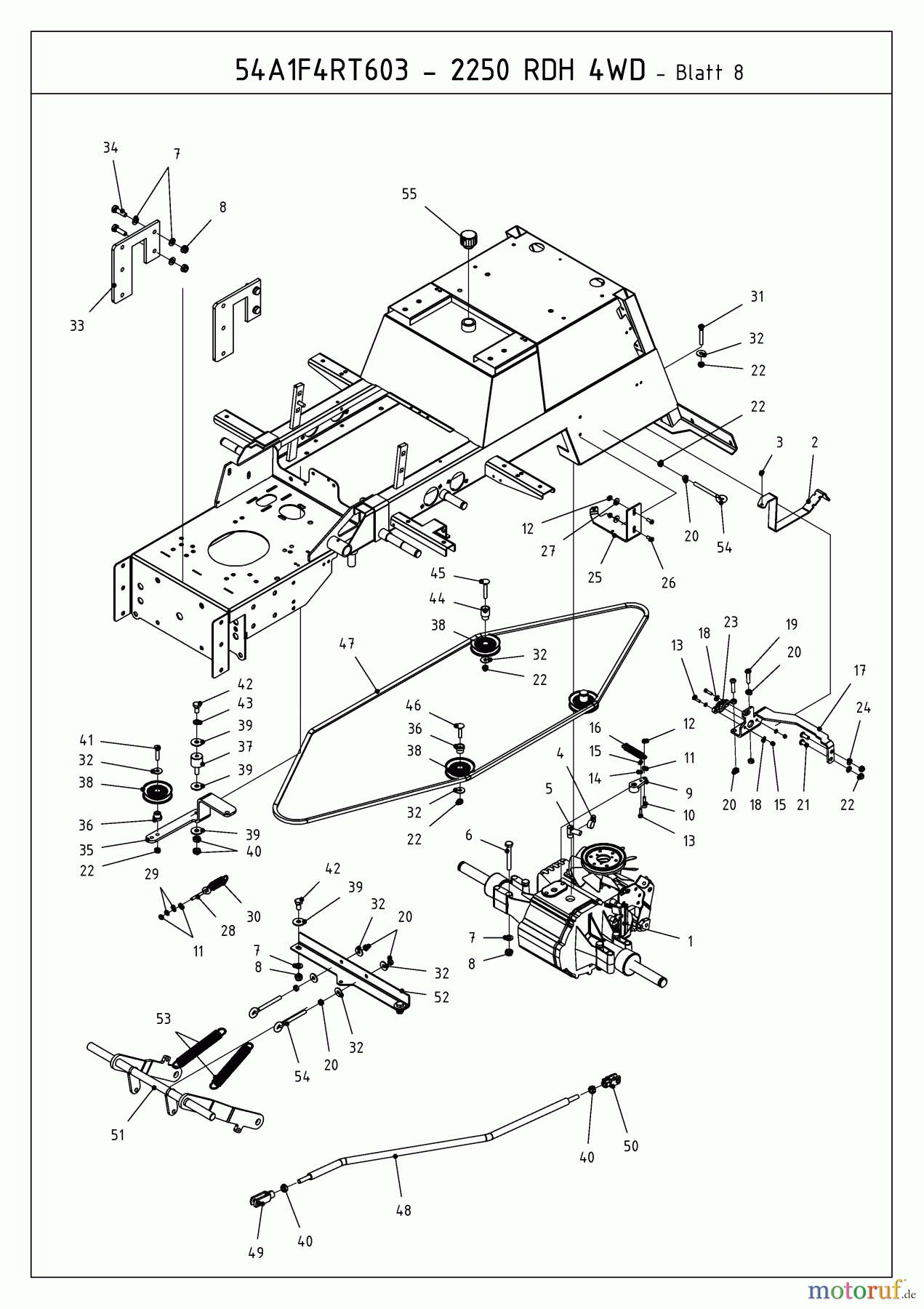  Cub Cadet Compact tractors CC 2250 RD 4 WD 54A1F4RS603  (2010) Drive system