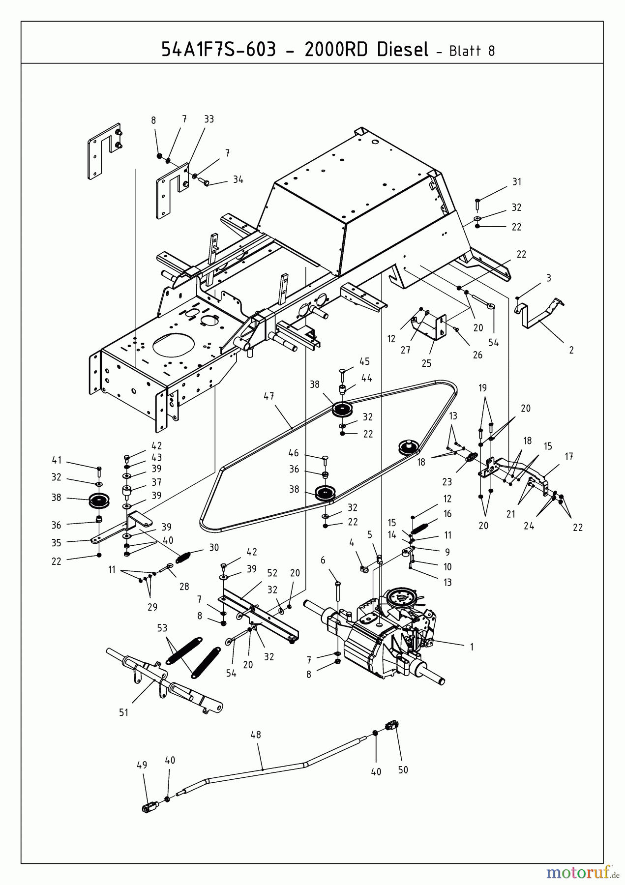  Cub Cadet Compact tractors CC 2250 RD 54A1F7R-603  (2010) Drive system, Deck lift