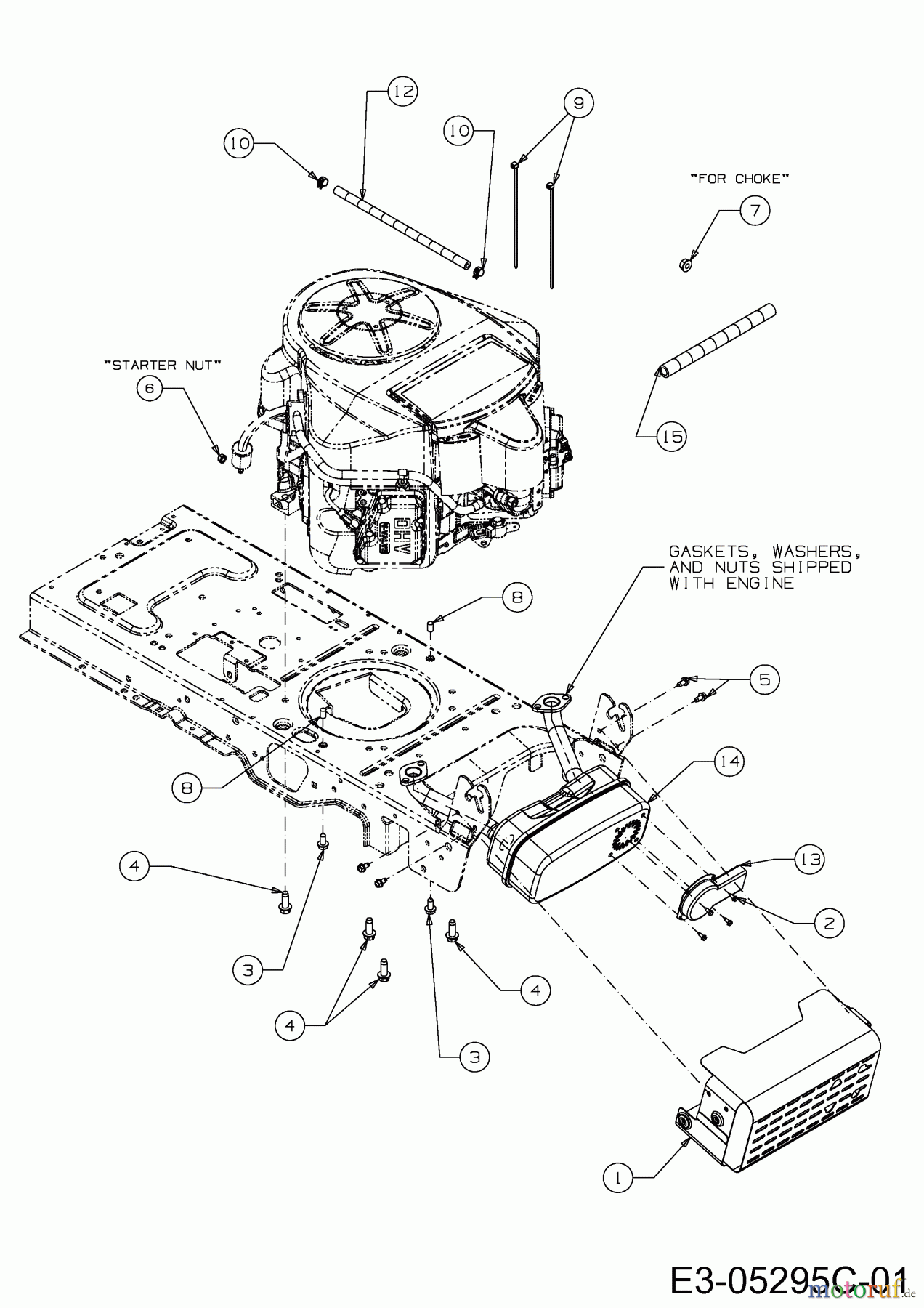  Gutbrod Lawn tractors GLX 105 RHL-SK 13CF51GN690  (2012) Engine accessories