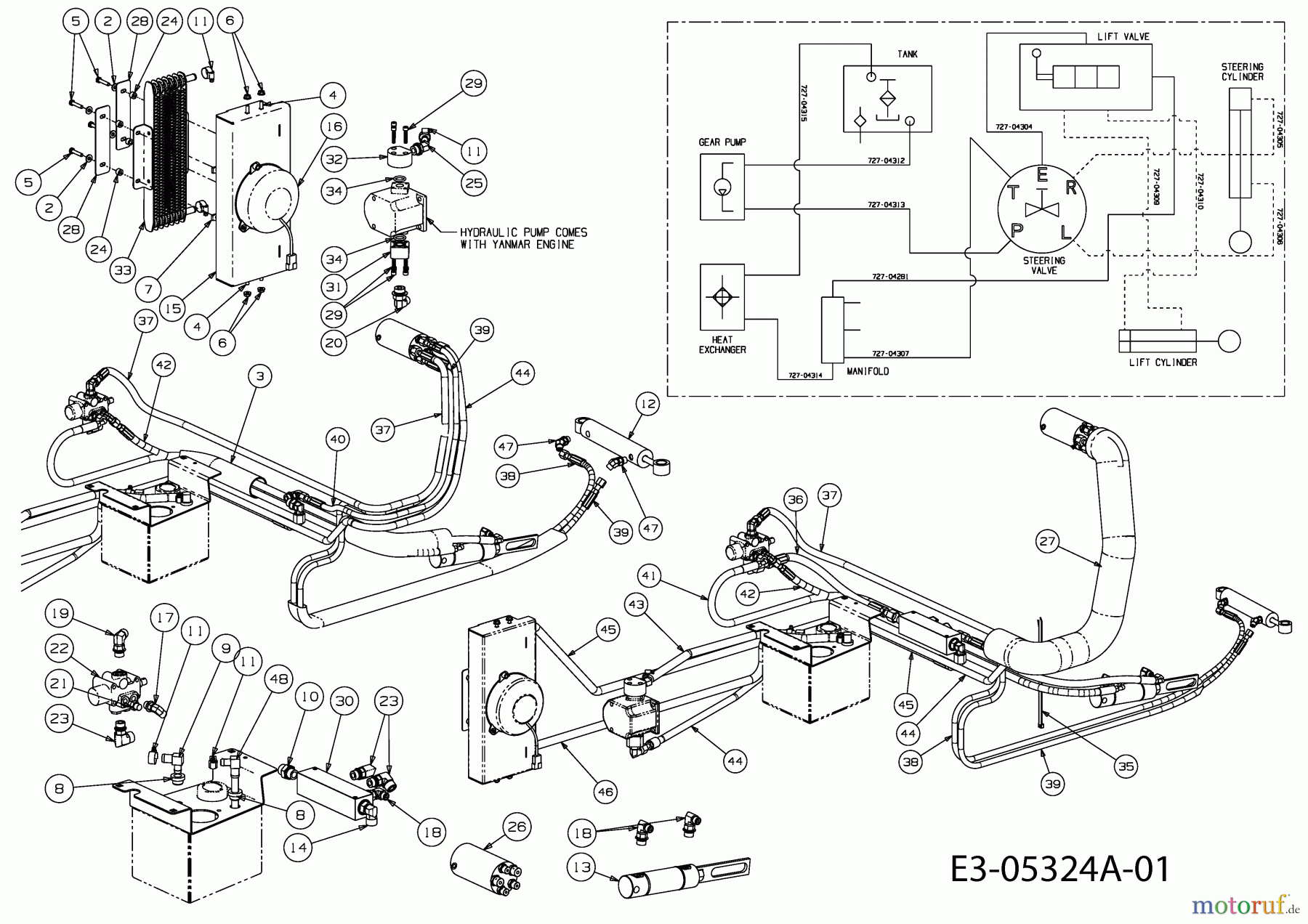  Cub Cadet Zero Turn Tank S 53AY8DU6603  (2010) Hydraulics until 07.10.2009