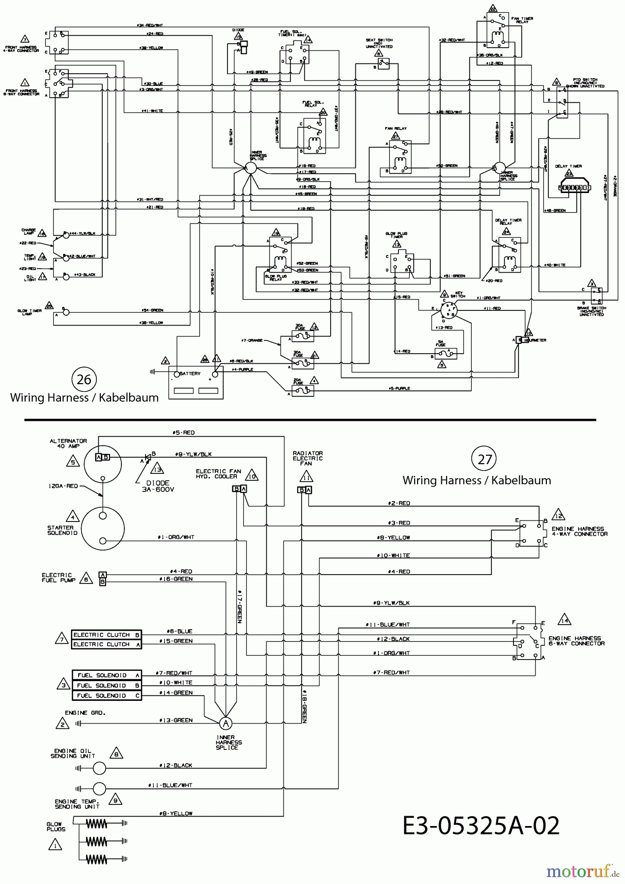  Cub Cadet Zero Turn Tank S 60 53AY8DU6603  (2010) Wiring diagram until 18.11.2009