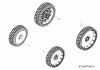 MTD 46 SPB 12E-J20G600 (2011) Listas de piezas de repuesto y dibujos Wheels