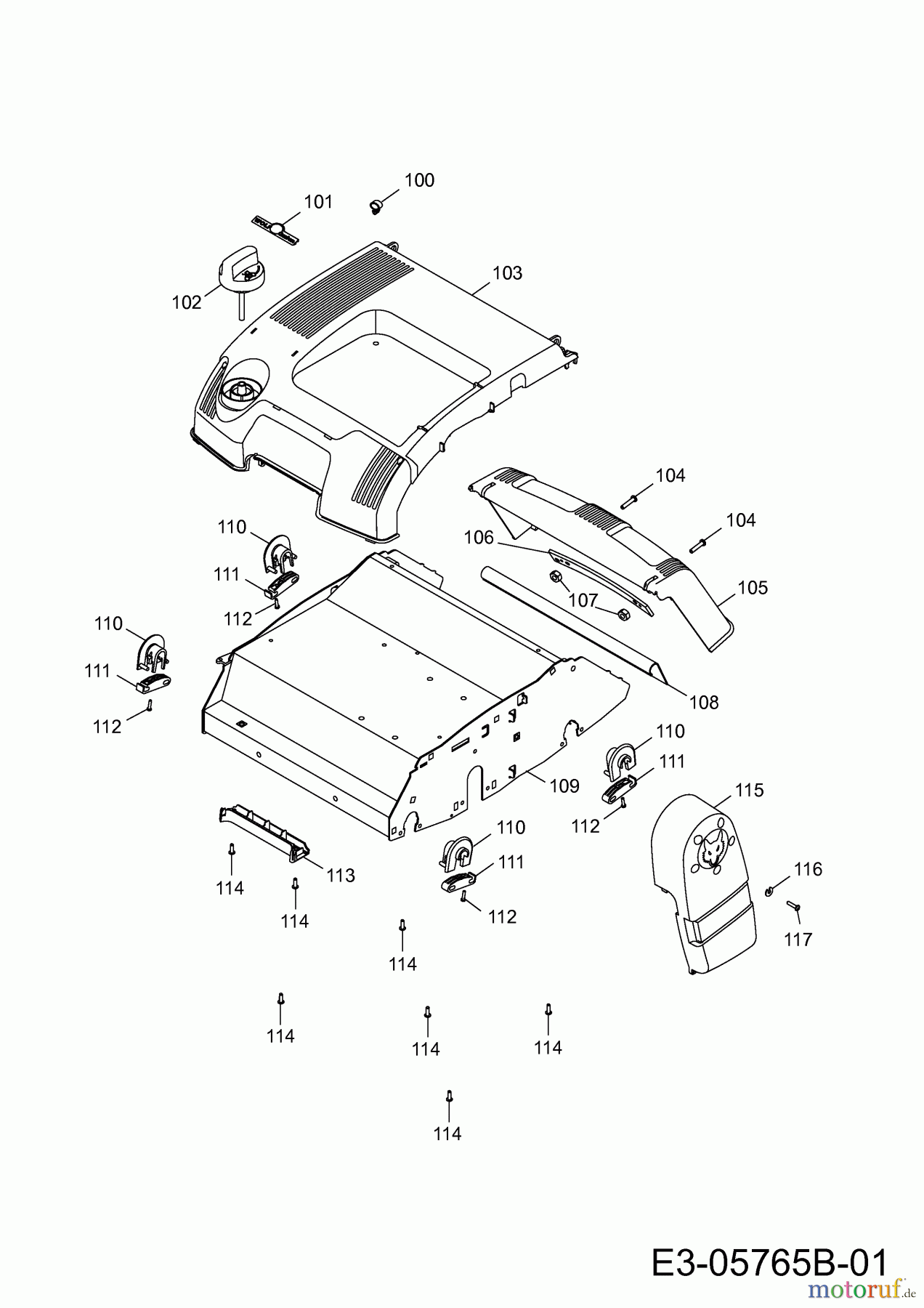  Wolf-Garten Petrol verticutter UV 35 B 3635000  (2013) Verticutter housing