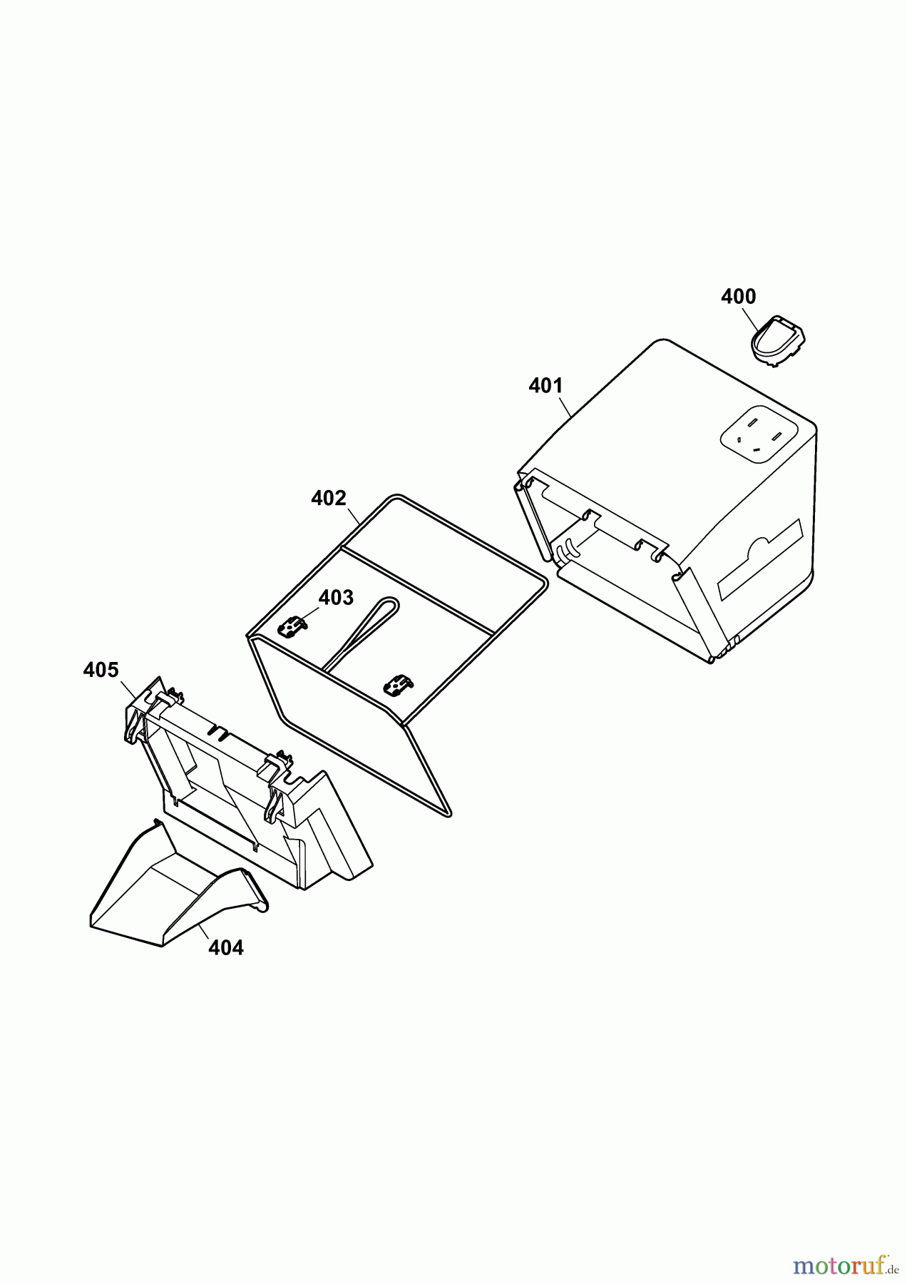  Wolf-Garten Electric mower HE 34 4909687 Series A  (2010) Grass bag