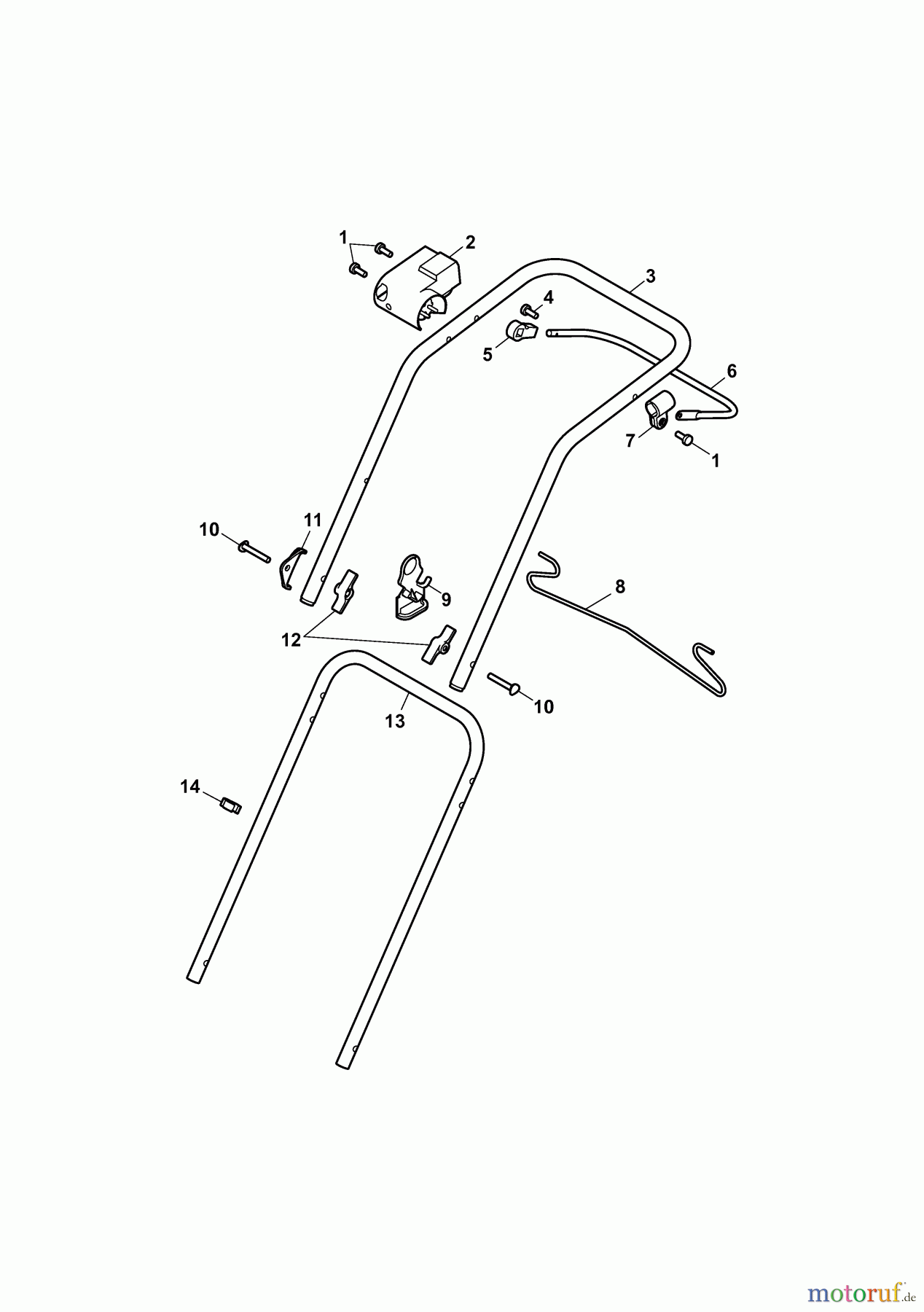  Wolf-Garten Electric mower 6.37 E 4918000 Series E  (2010) Handle