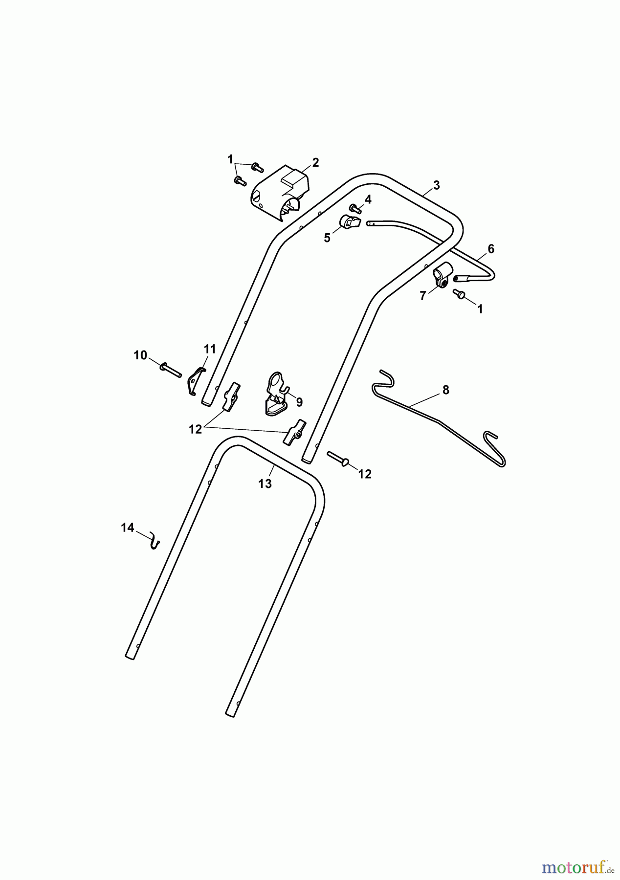  Wolf-Garten Electric mower Compact plus 37 E 4907003 Series G  (2010) Handle