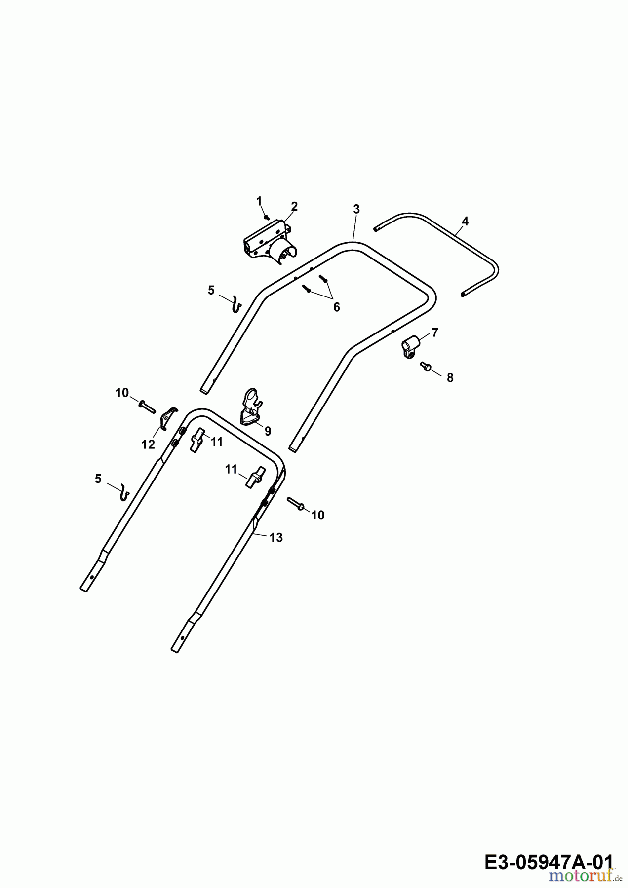  Wolf-Garten Electric mower Power Wolf 16/40 4969008 Series C  (2010) Handle